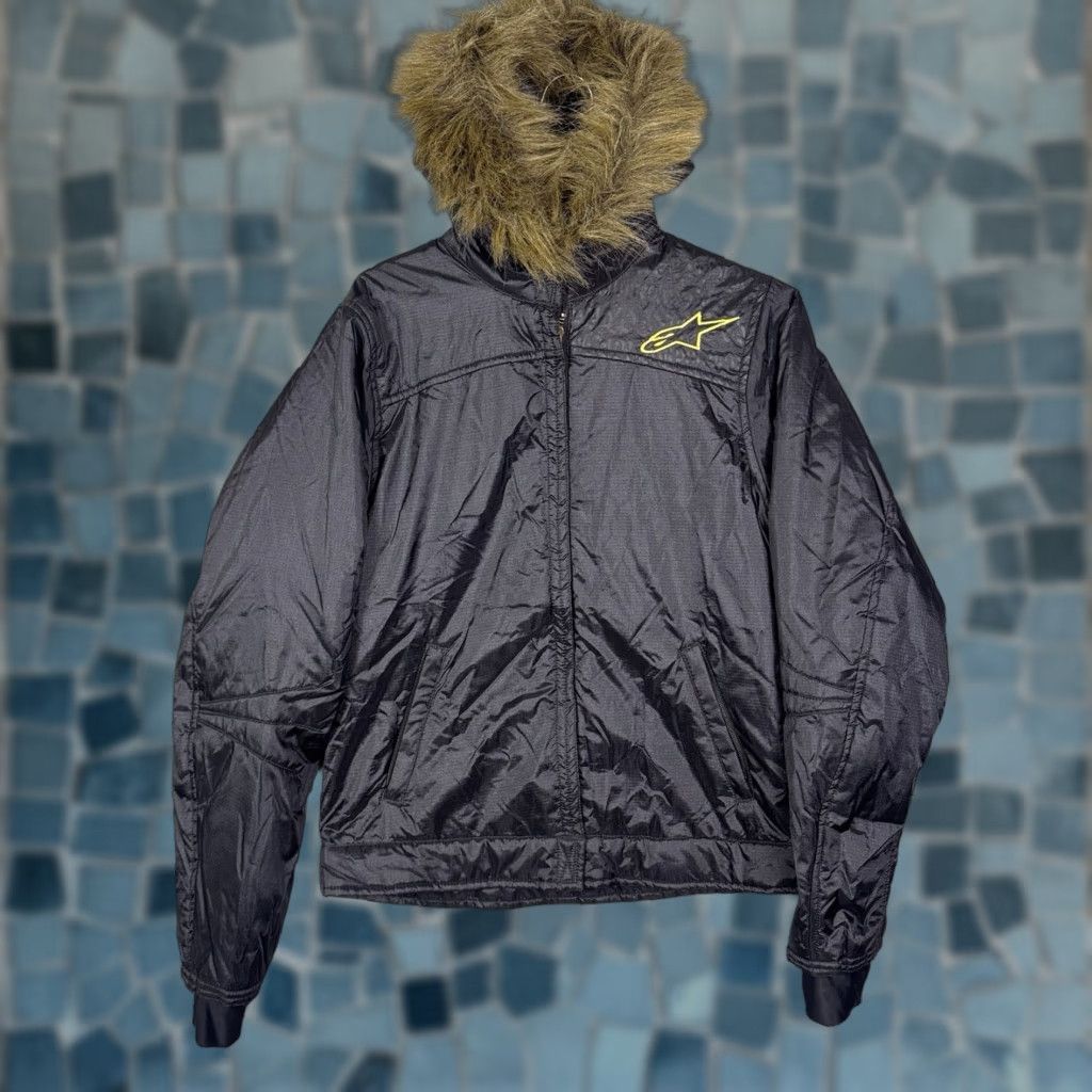 Alpinestars Alpinestars Jacket Womens M Motorcycle Full Zip Fur Hood Ripstop Moto Nylon Jacket Size M / US 6-8 / IT 42-44 - 1 Thumbnail