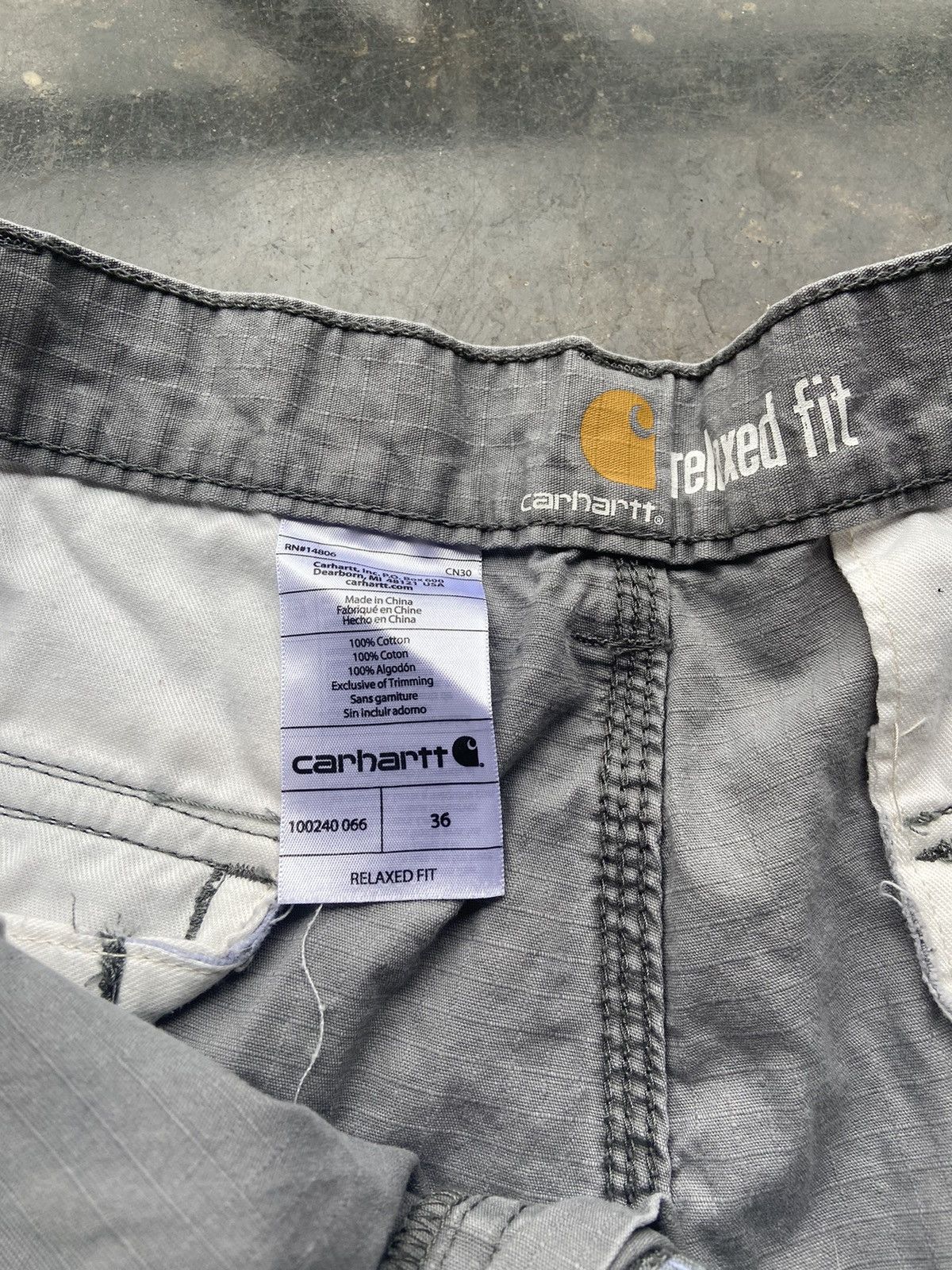 Carhartt Vintage Baggy Y2K Grey Carhartt Work Shorts Size 36 Size US 36 / EU 52 - 4 Thumbnail
