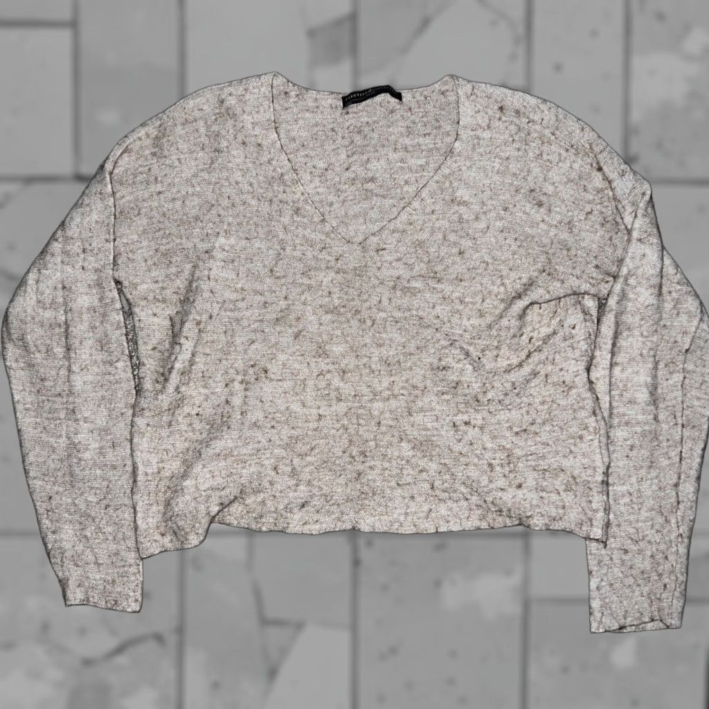 Vintage VINTAGE Peruvian Alpaca Co Pullover Sweater Womens Large Beige Dressy Winter Size L / US 10 / IT 46 - 1 Thumbnail