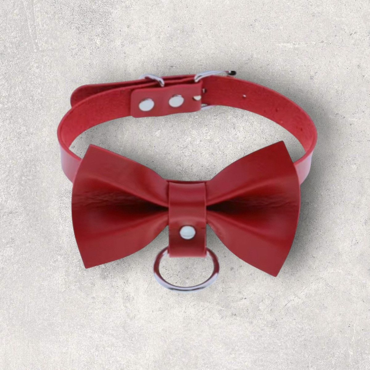 Other Bow Tie PU Leather Choker Size ONE SIZE - 1 Thumbnail