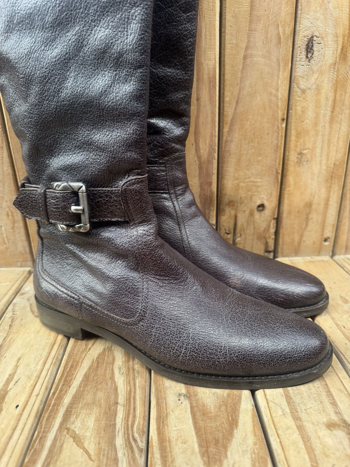 Burberry Burberry women’s brown leather pull on boots sz EUR 38 Size US 8 / IT 38 - 10 Thumbnail