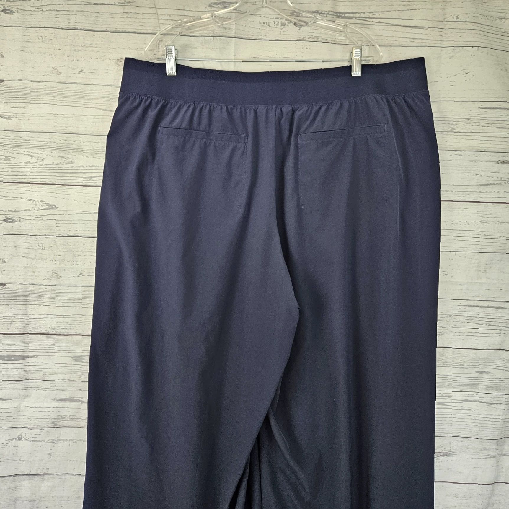 Athleta Athleta Womens Brooklyn Heights Wide Leg Pants Sz 22 Blue Pull On Zip Pockets Size 40" / US 18 - 4 Thumbnail