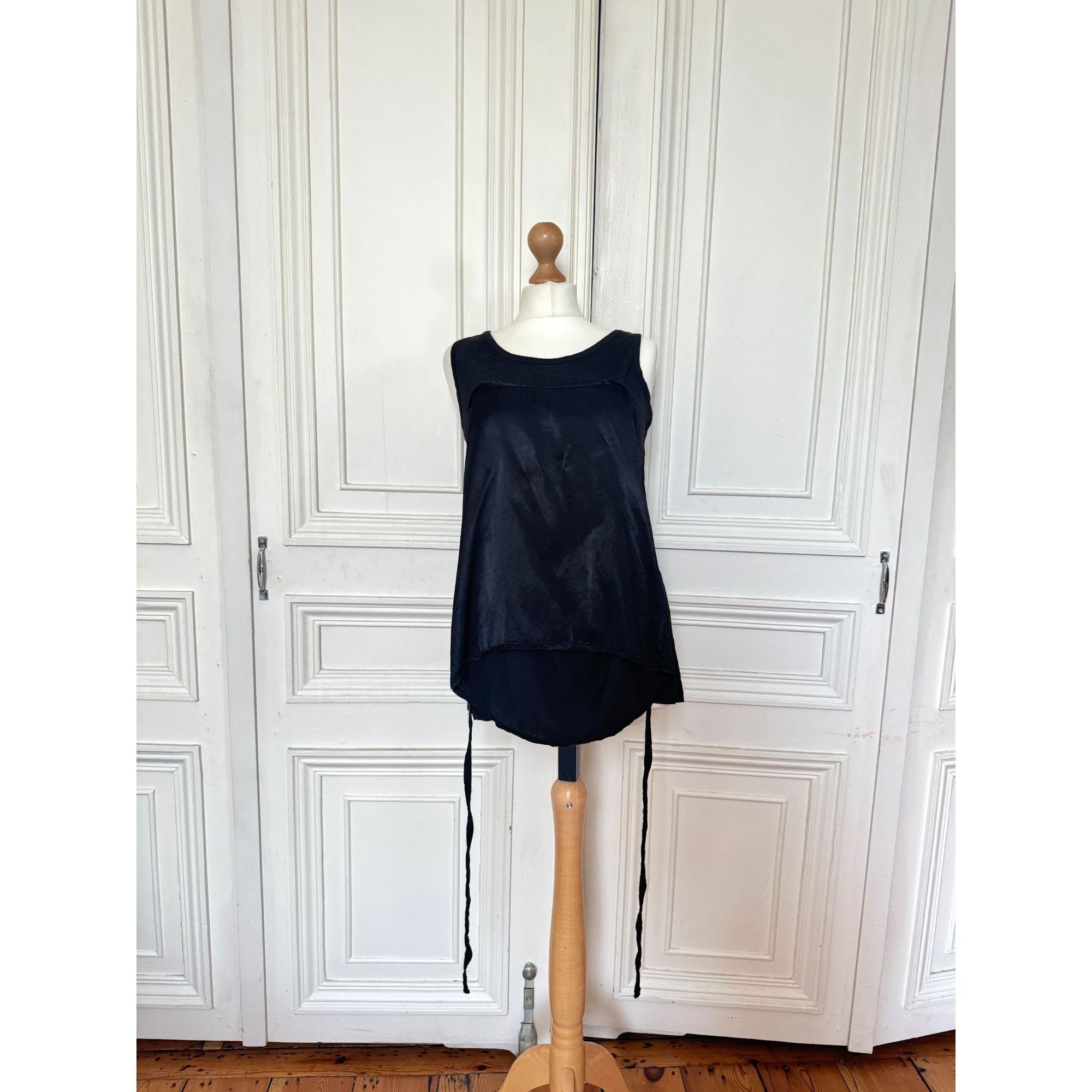 Maison Margiela SS 2008 Black Viscose Top Size M / US 6-8 / IT 42-44 - 1 Thumbnail