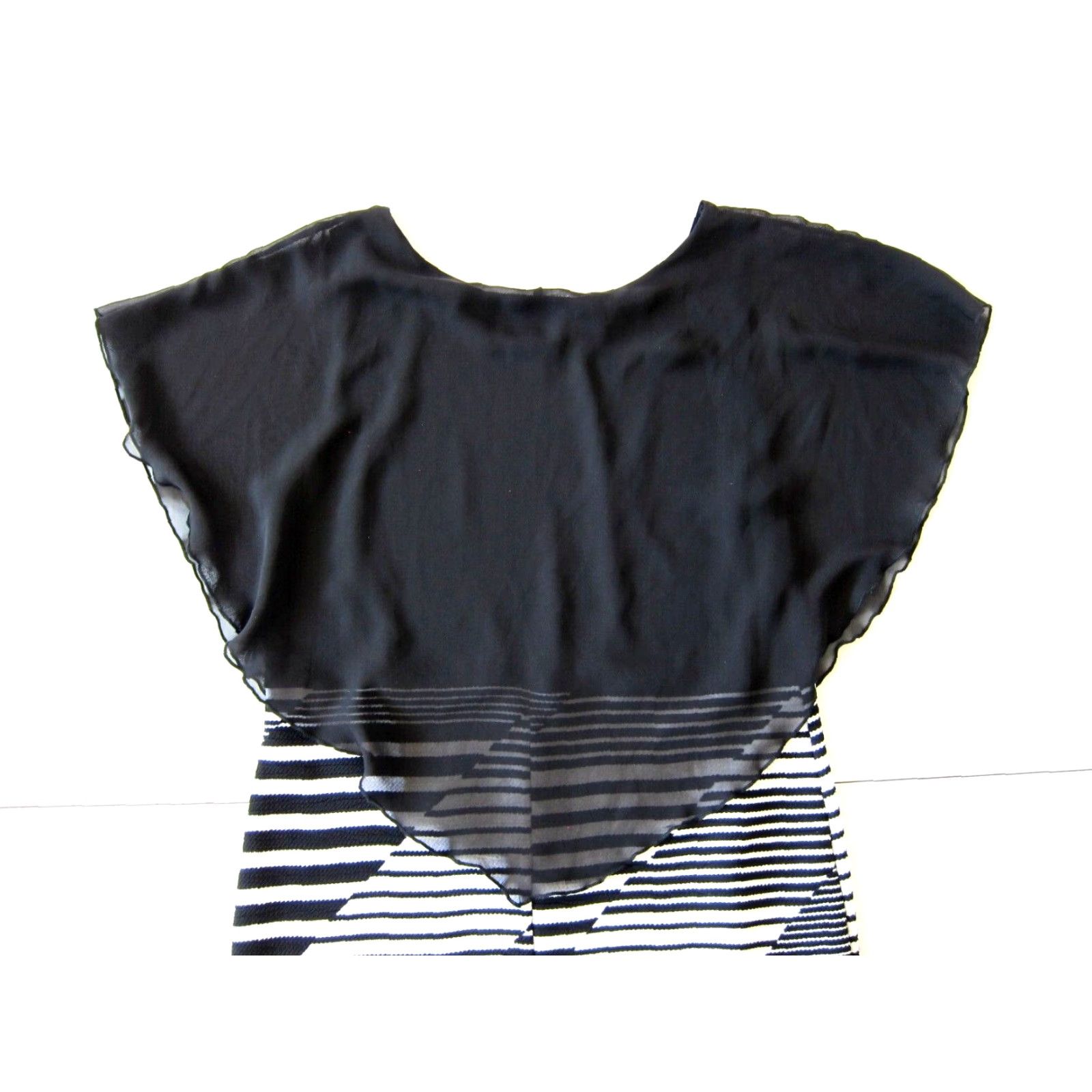 Vintage VINTAGE Sky Plus Black White Stripe Stretch Sleeveless Lace Sheath Tunic Dress 2X Size XXL / US 16-18 / IT 52-54 - 6 Thumbnail