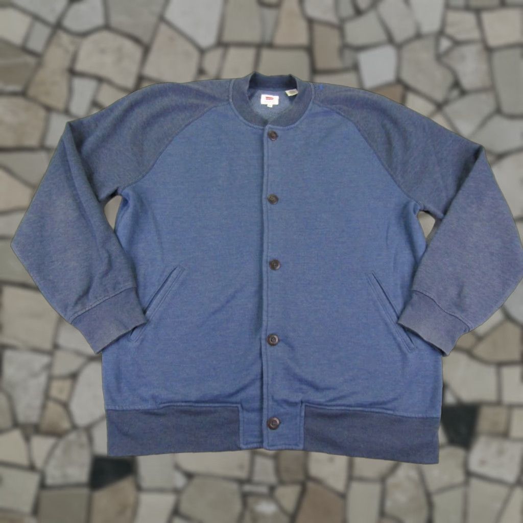Levi's VINTAGE Levi's Jacket Mens 2XL Blue Snap Up Bomber Jacket Regular Fit Fleece Knit Pocket Size US XXL / EU 58 / 5 - 1 Thumbnail