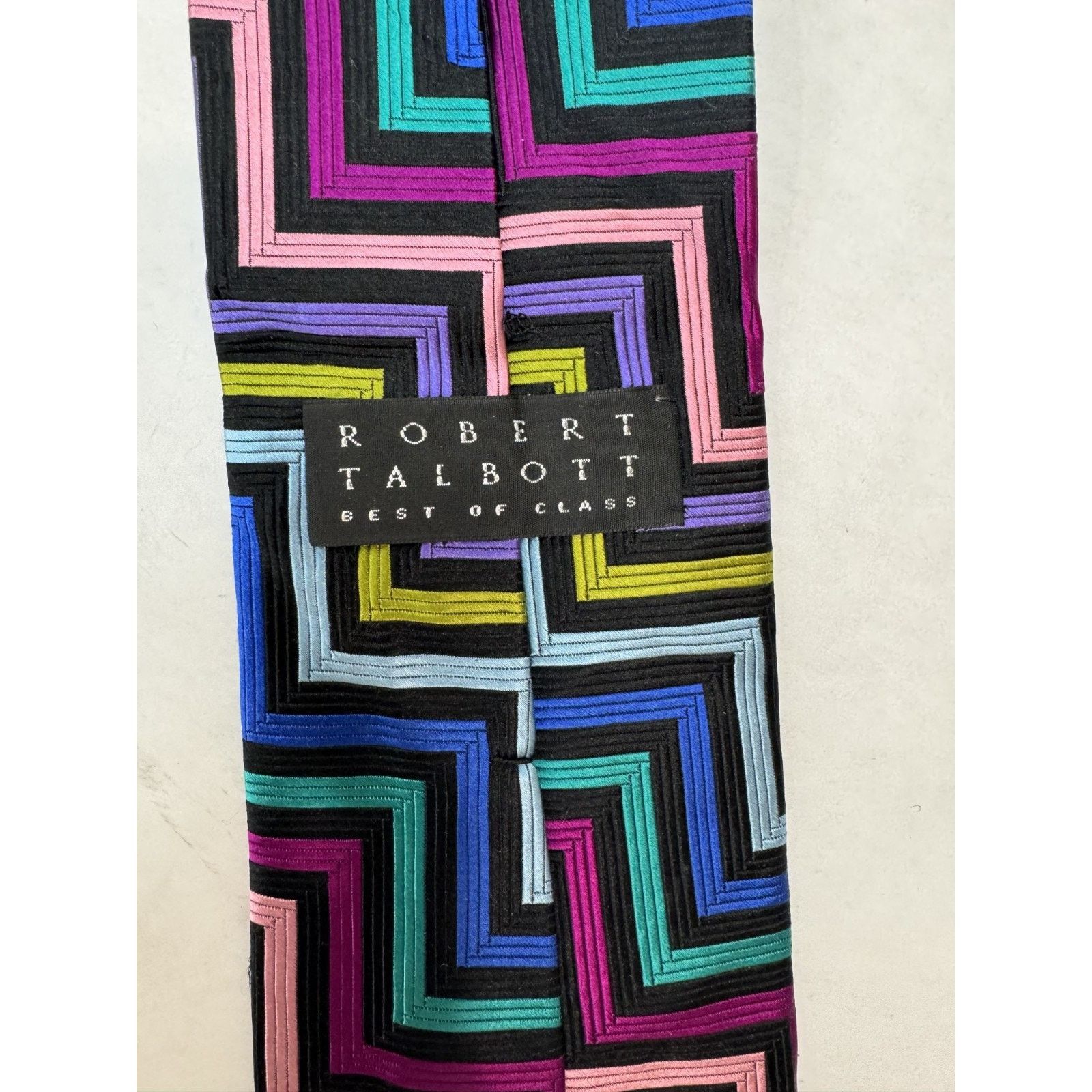 Robert Talbott Vintage Robert Talbott Tie 100% Silk Rainbow USA Twee Stripe Size ONE SIZE - 3 Thumbnail
