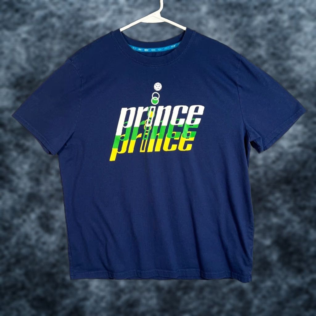 Prince Prince Navy Blue Graphic T-Shirt Mens Large Cotton Blend Shirt, Prince Pickleball, Short Sleeve Crew Neck, Logo, 2020s, Men Size US L / EU 52-54 / 3 - 1 Thumbnail