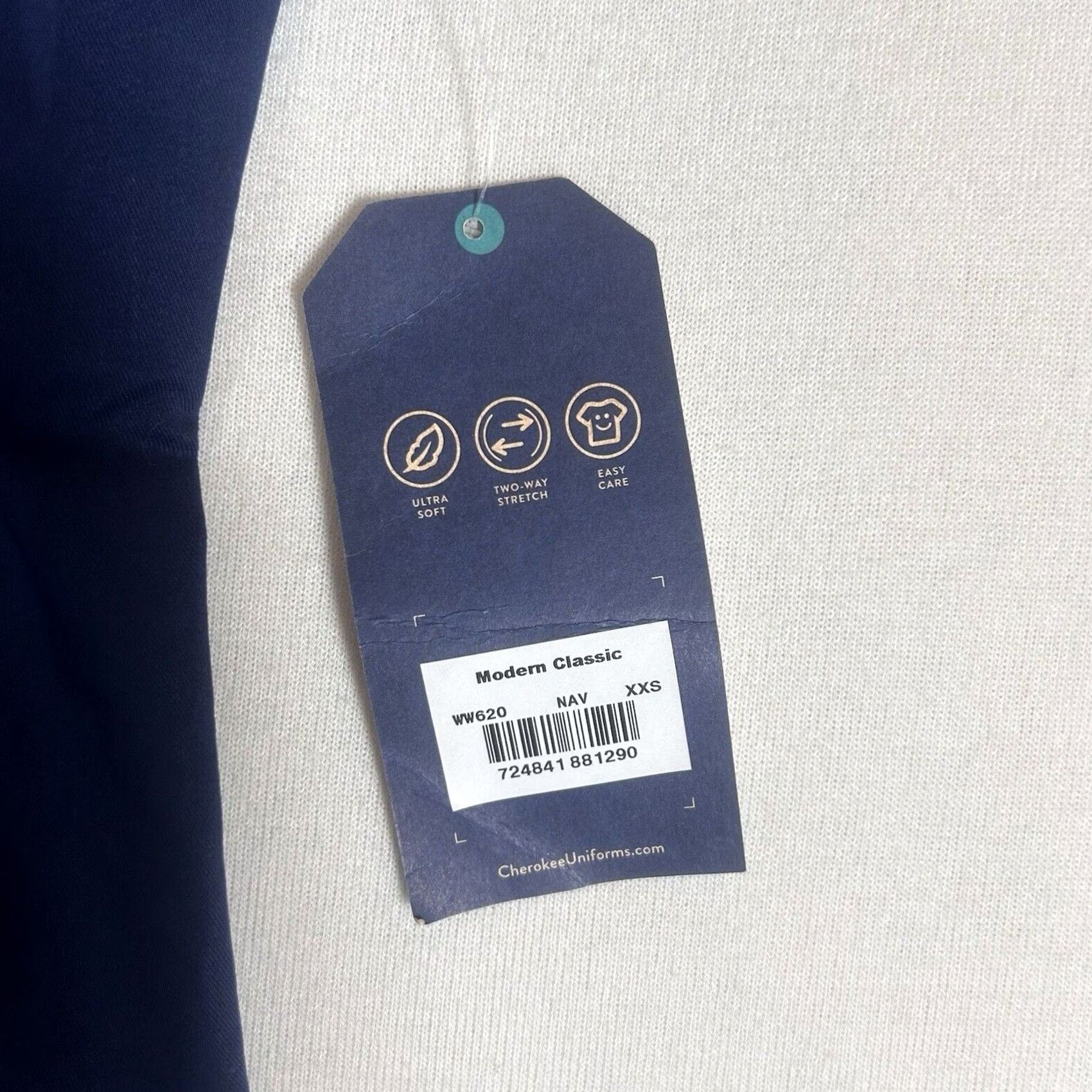 Cherokee Cherokee Scrub Top Blue 2XS Women Flawed Pockets Modern Classic Medical Size XXS / US 00 / IT 34 - 6 Thumbnail