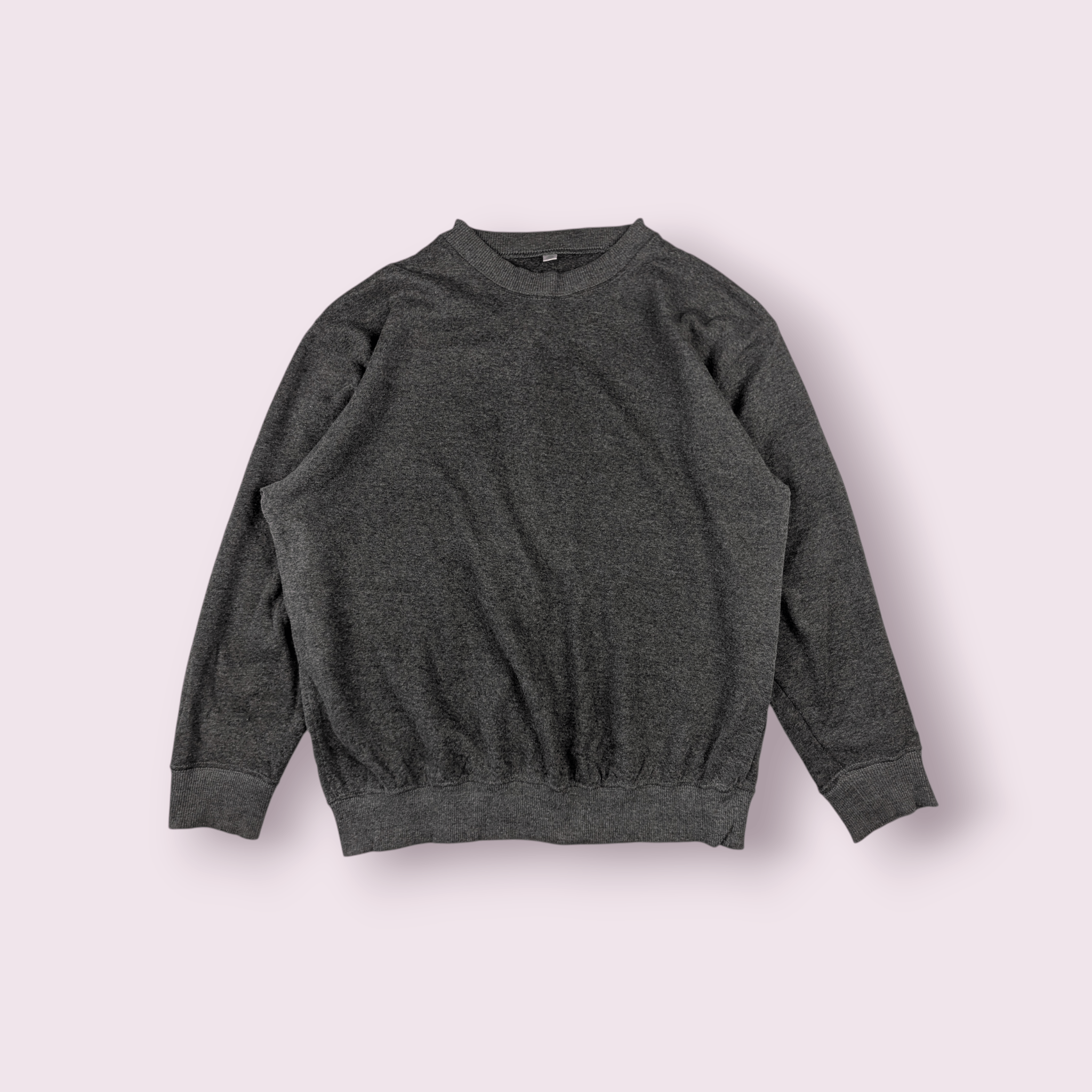 Japanese Brand Vintage 90's UNIQLO Dark Grey Plain Sweatshirts Jumper Size US M / EU 48-50 / 2 - 1 Thumbnail