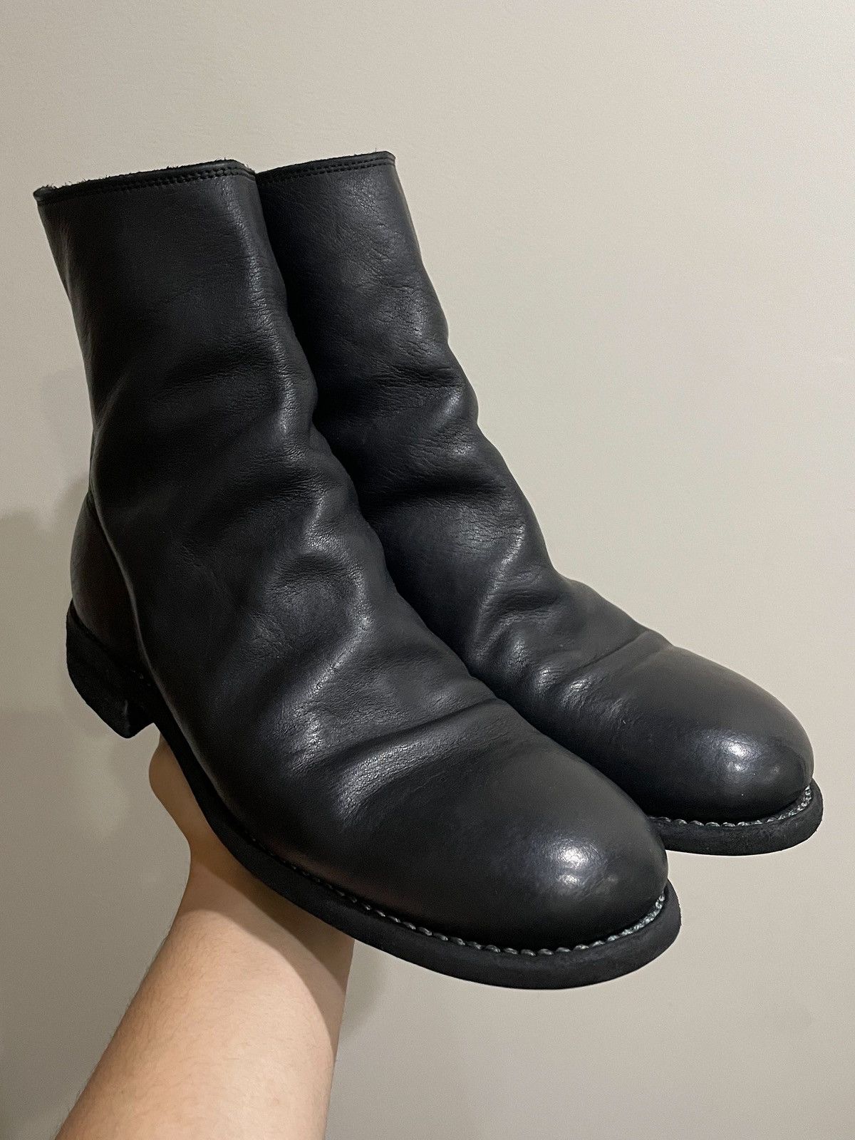 Guidi Guidi 986X Black Size 40 Back Zip Boots Horse Full