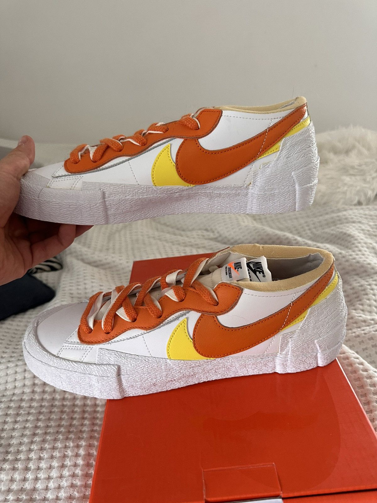 Nike × Sacai Nike Blazer Low Sacai Magma Orange Size US 10.5 / EU 43-44 - 3 Thumbnail