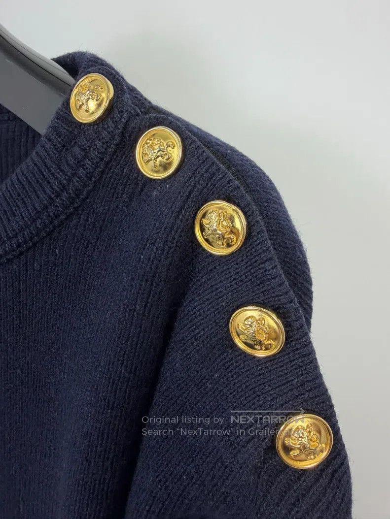 Saint Laurent Paris Saint Laurent Paris Navy blue shoulder epaulet lion gold b Size US L / EU 52-54 / 3 - 3 Thumbnail