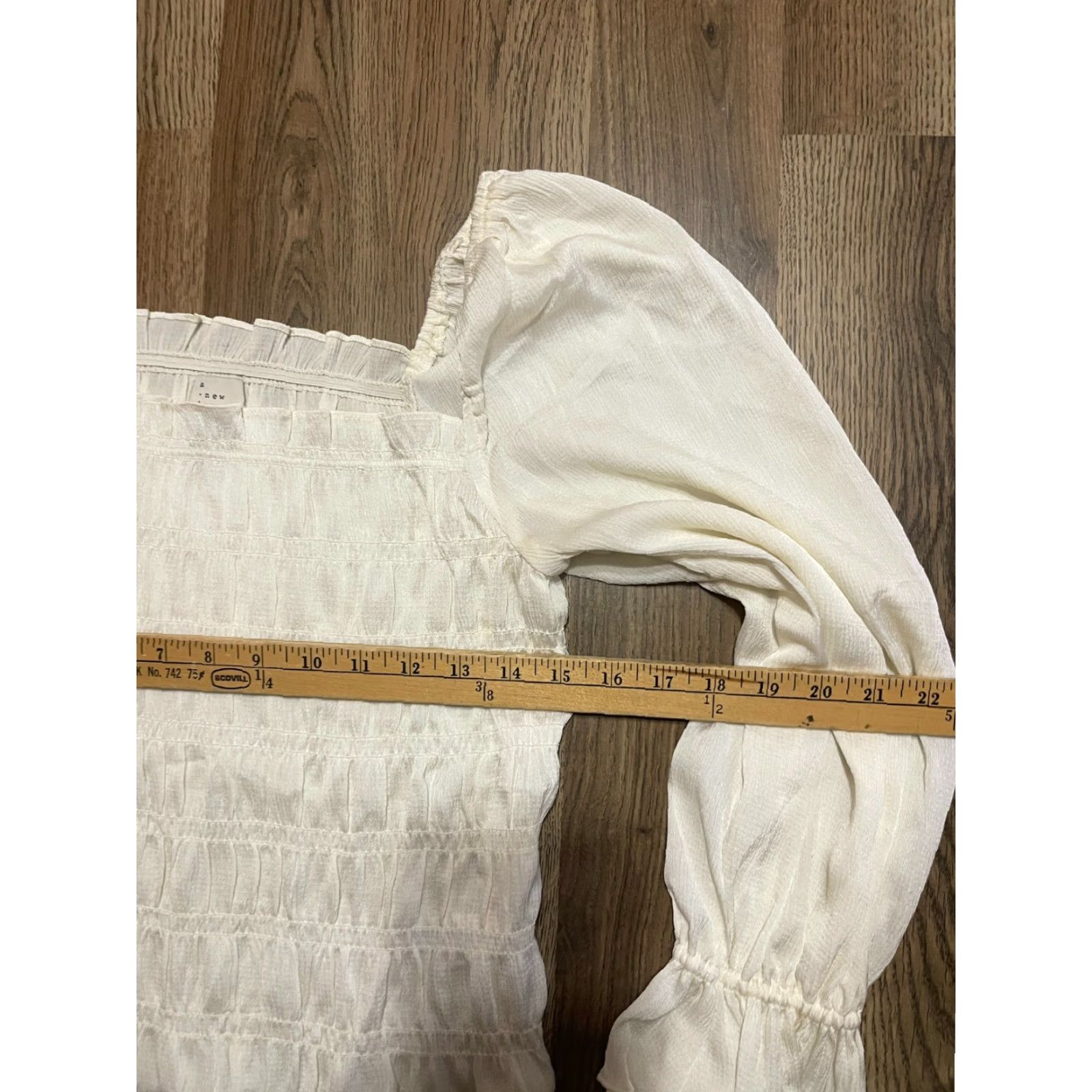 Vintage A New Day Shirt Women's Size Medium White Long Sleeve Square Neck Shirt Womens Medium White Long Sleeve Square Neck A New Day Shirt Size M / US 6-8 / IT 42-44 - 5 Thumbnail