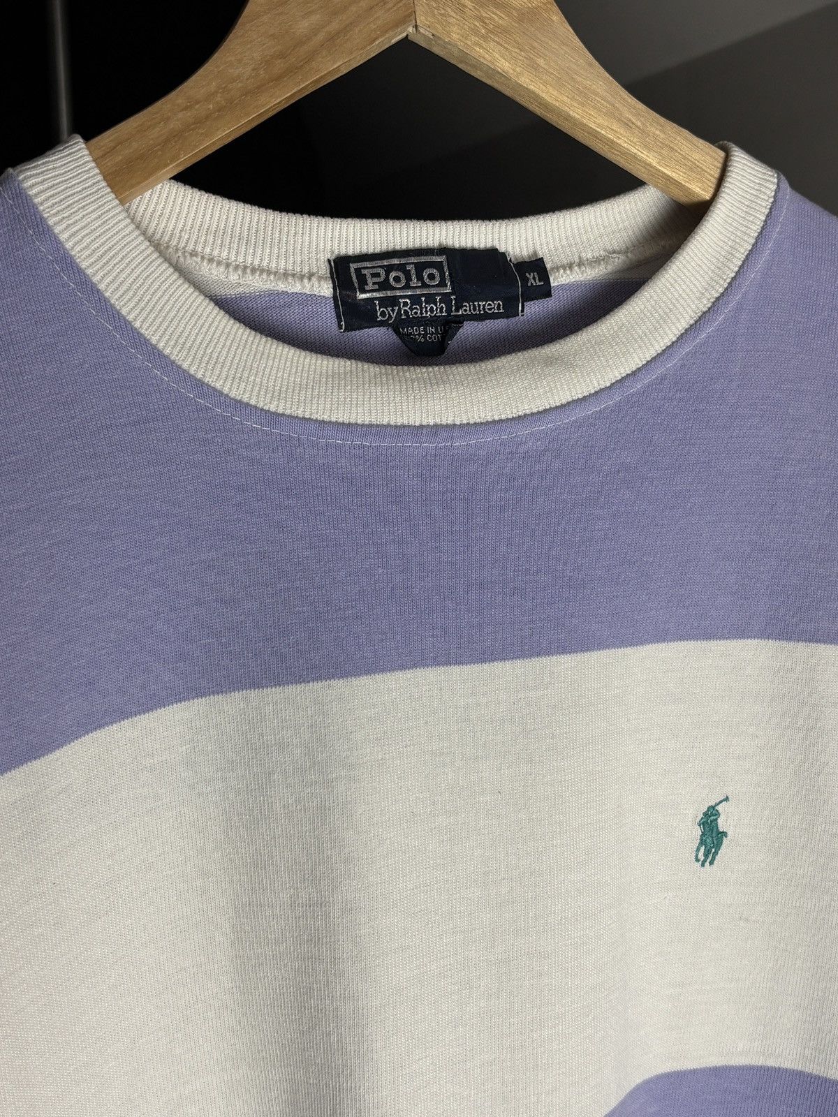 Polo Ralph Lauren 90s Polo Ralph Lauren Vintage Rugby USA Striped Sweatshirt Size US XL / EU 56 / 4 - 3 Thumbnail