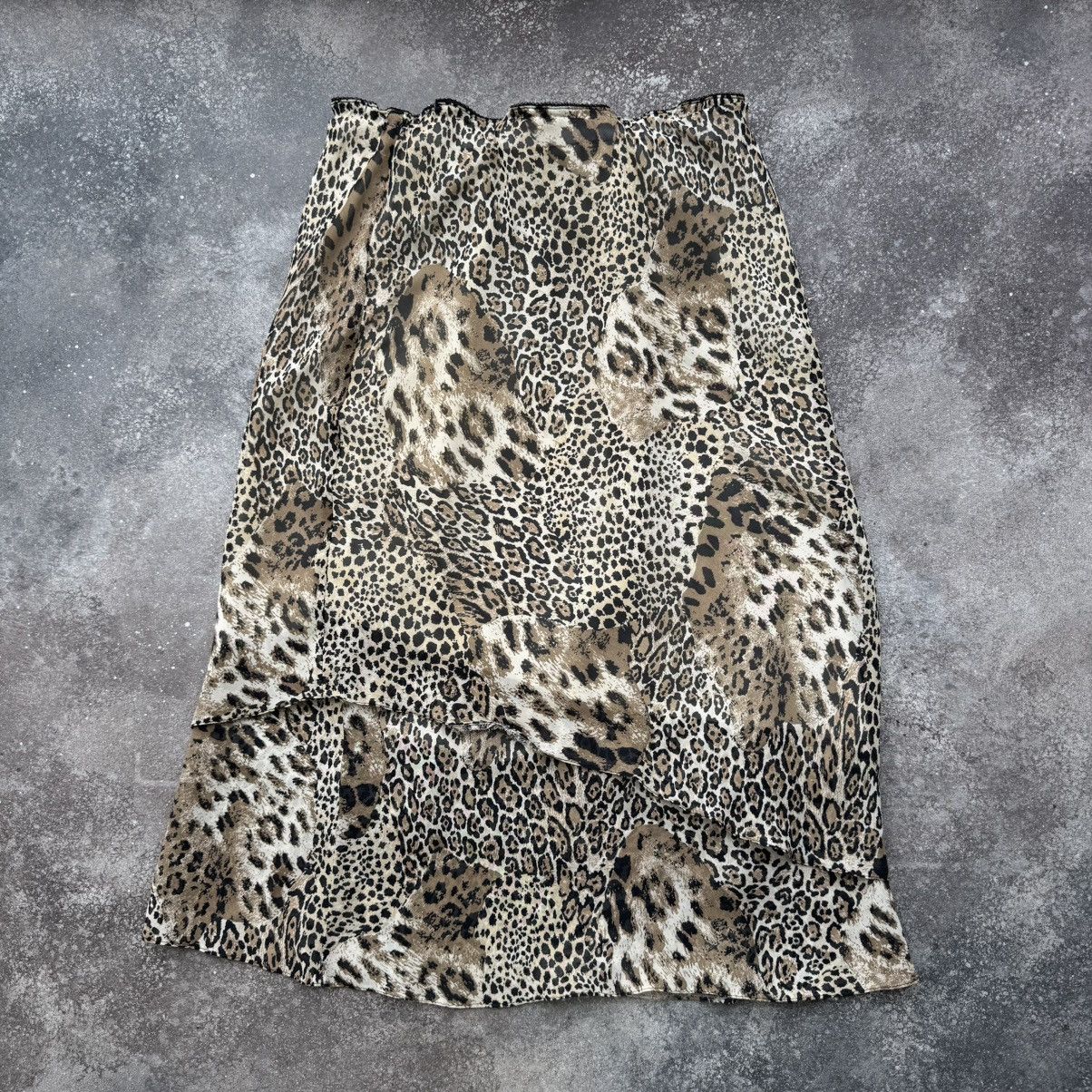 Hysteric Glamour × Vintage 2000’s Aesthetic Y2K Asymmetric Leopard Print Midi Skirt Size 26" / US 2 / IT 38 - 1 Thumbnail