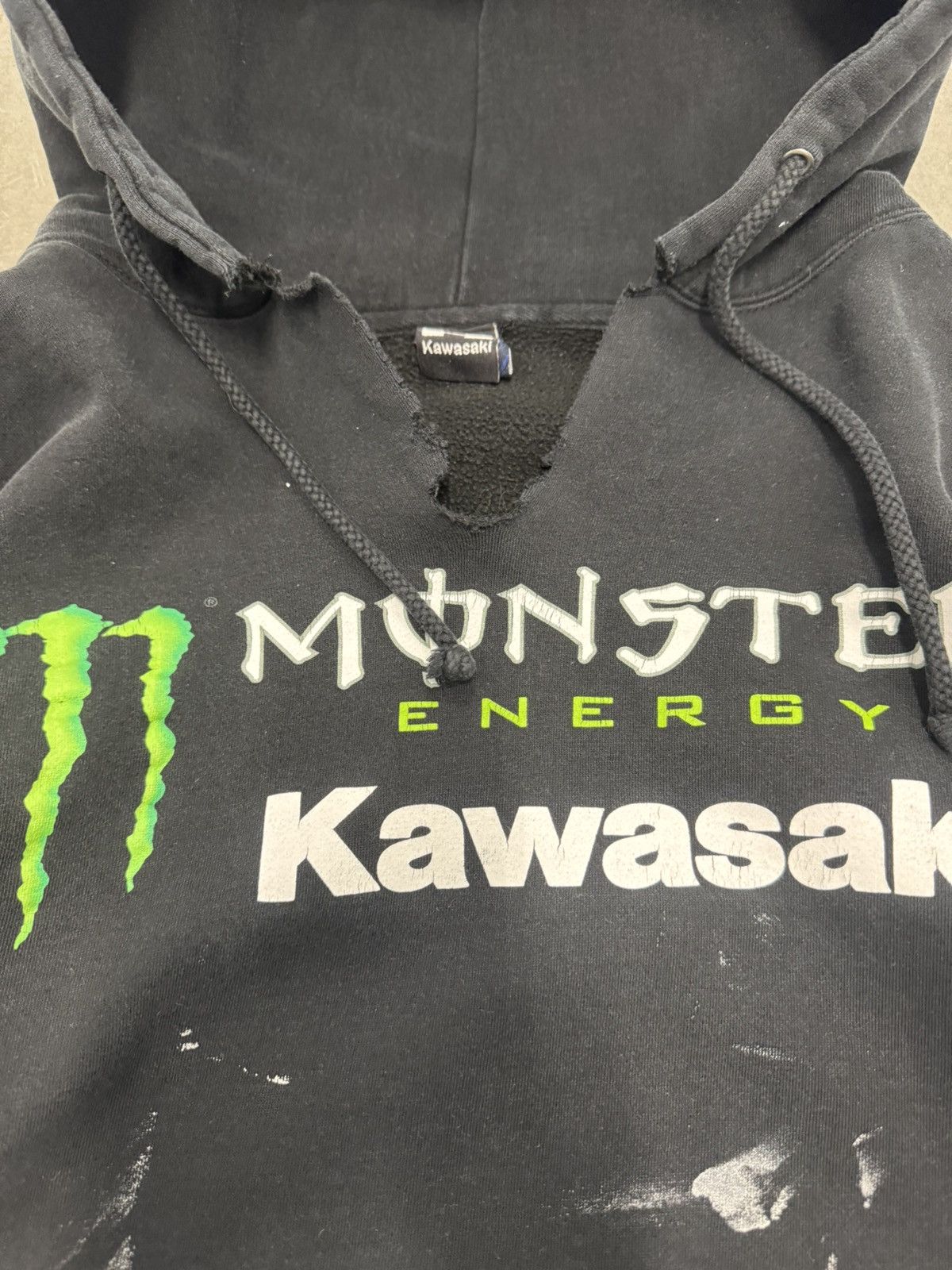 Other Vintage Thrashed Hoodie Monster Kawasaki Size US XL / EU 56 / 4 - 3 Thumbnail