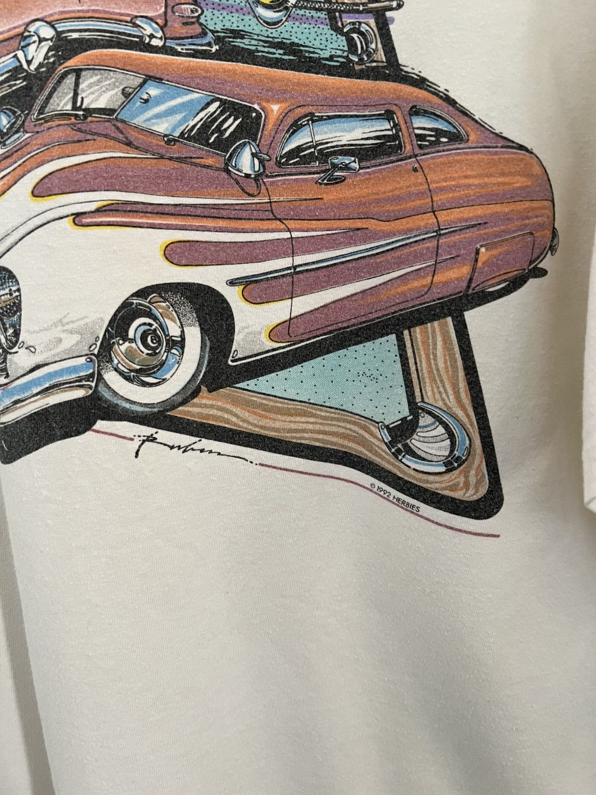 Hanes 1992 Herbies The Hustler Hot Rods Muscle Cars Single Stitch Size US XXL / EU 58 / 5 - 6 Thumbnail