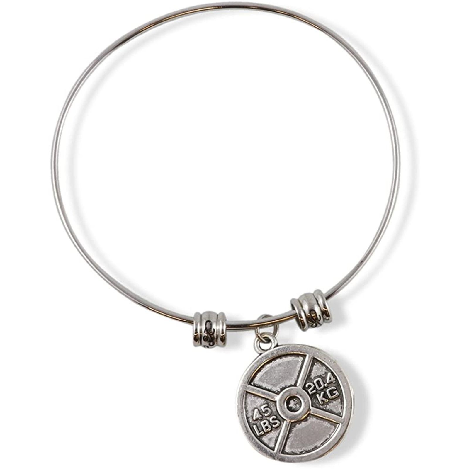 & Other Stories Fitness 45 lb Charm Stainless Steel Bangle Size ONE SIZE - 1 Thumbnail