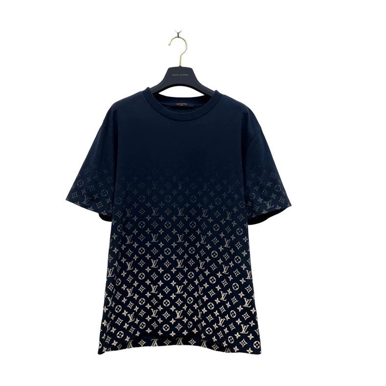 Louis Vuitton Louis Vuitton Dark Blue Logo Gradient Crew Neck Short Slee Size US XL / EU 56 / 4 - 2 Thumbnail