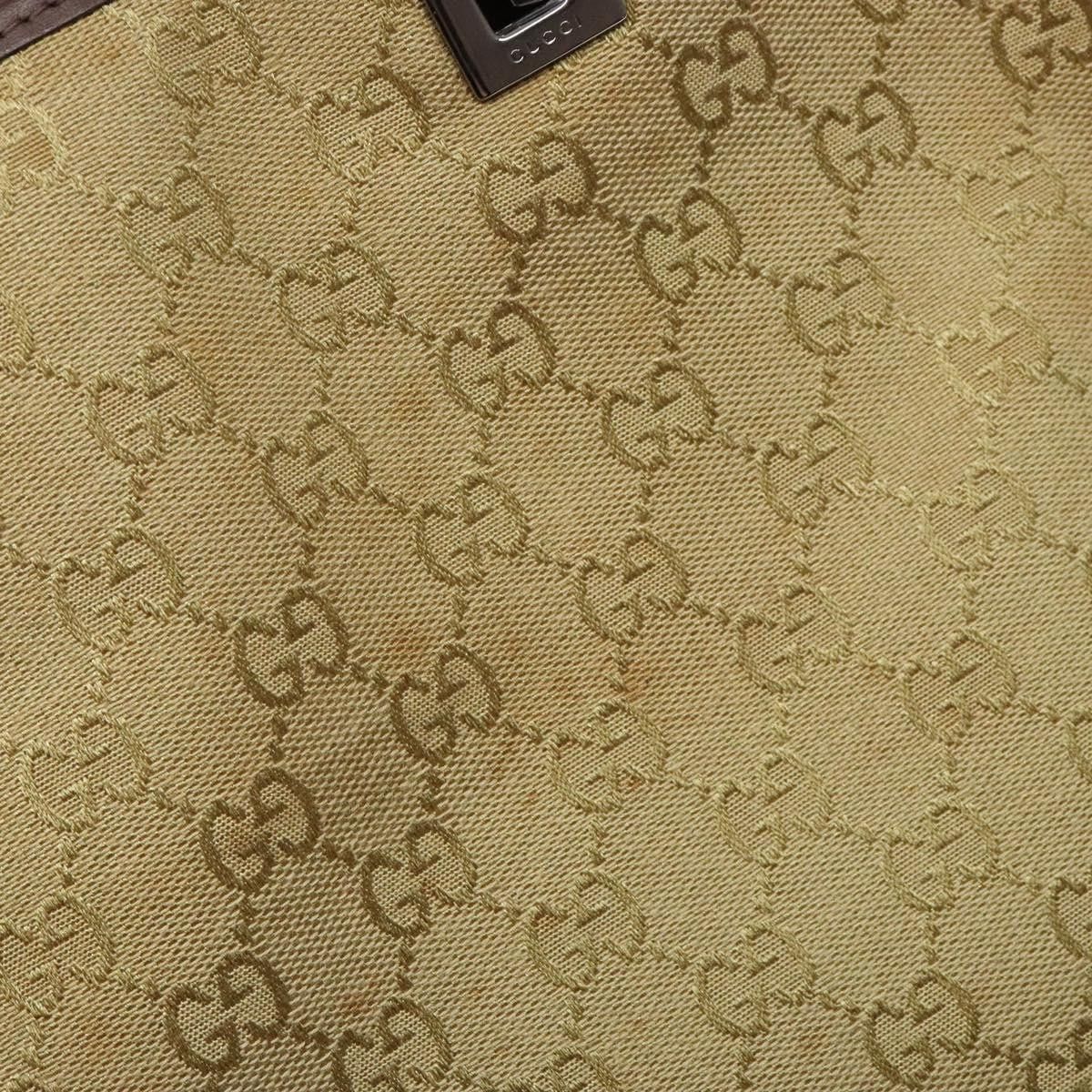 Gucci GUCCI GG Canvas Tote Bag Beige Brown Silver Size ONE SIZE - 15 Thumbnail