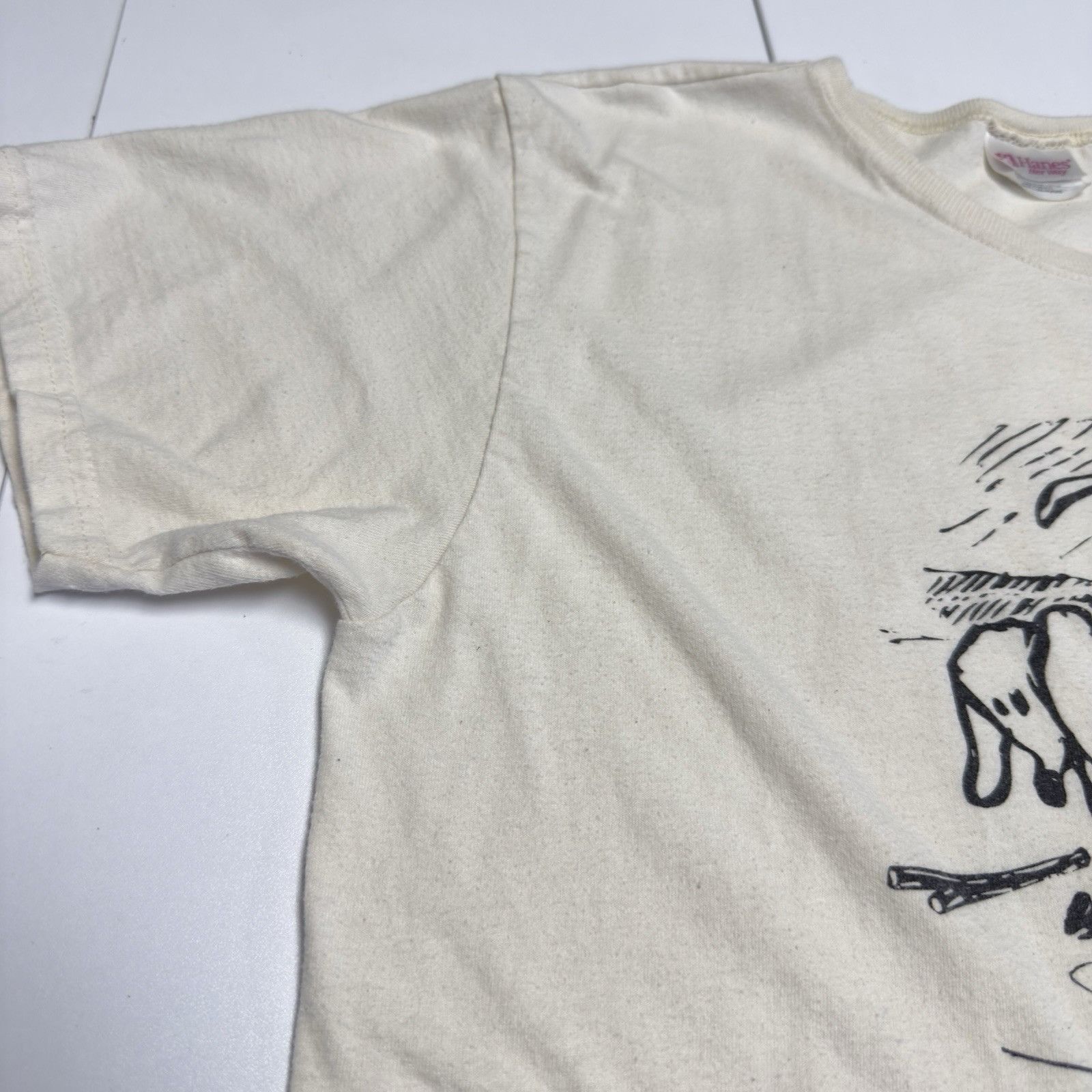 Hanes Vintage Moondoggie Art T Shirt Womens Large 21x26 White Y2K Size L / US 10 / IT 46 - 5 Thumbnail