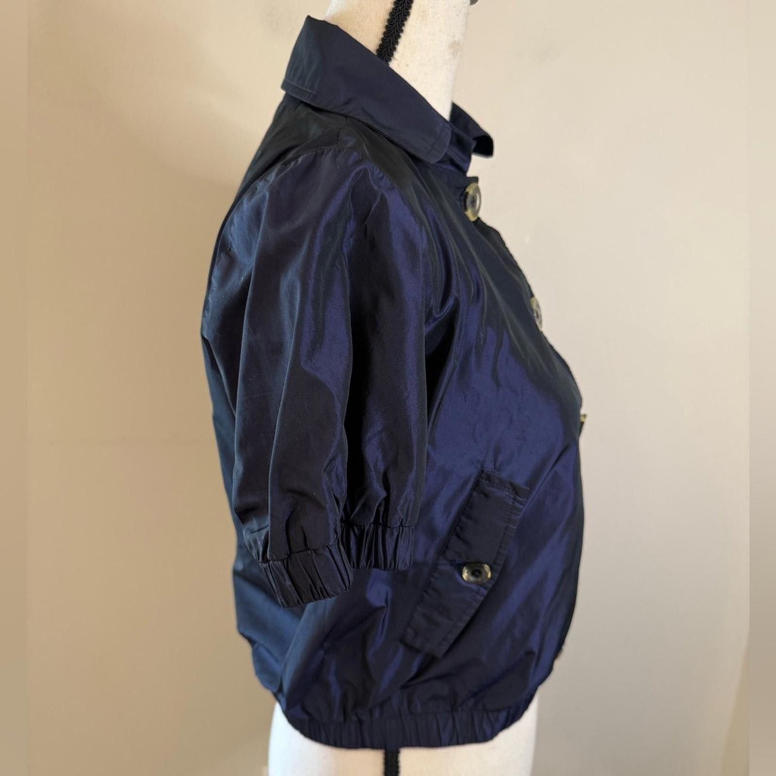 Other Adampluseve blue jacket cropped button front short sleeves Size S / US 4 / IT 40 - 2 Thumbnail