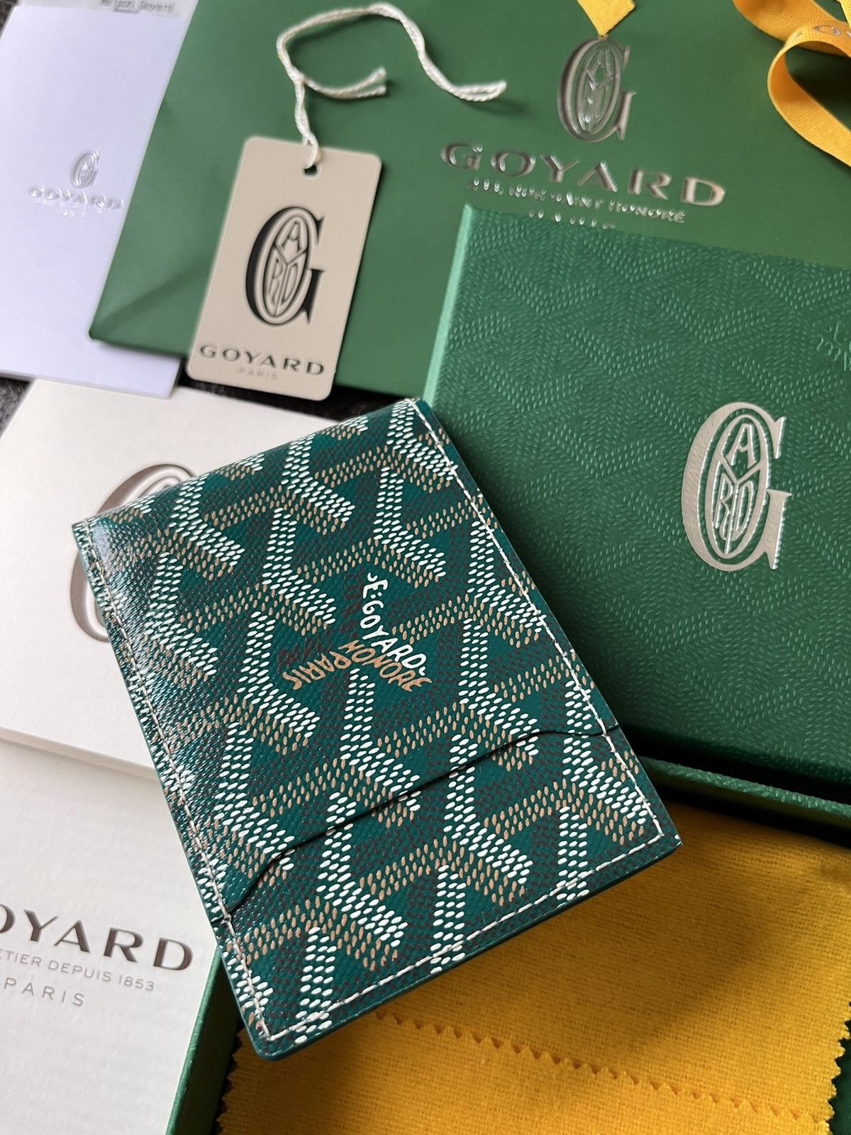 Goyard Goyard Iconic Limited Green Leather Wallet BrandNew Giftable Size ONE SIZE - 12 Thumbnail