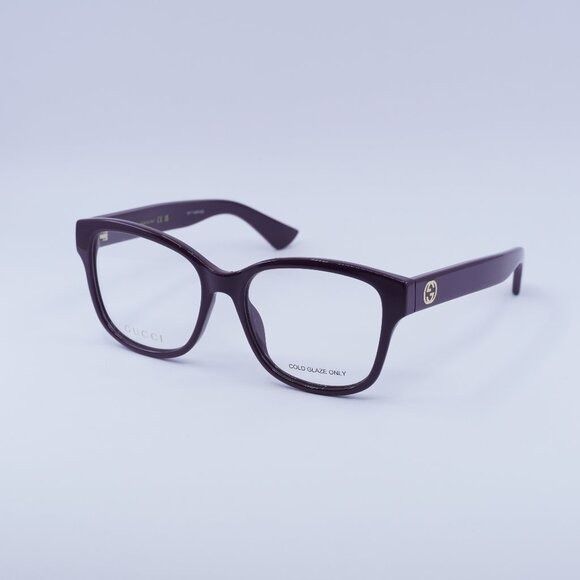 Gucci 🕶️ New Gucci GG1340O 004 Eyeglasses - Burgundy Frame Size ONE SIZE - 1 Thumbnail