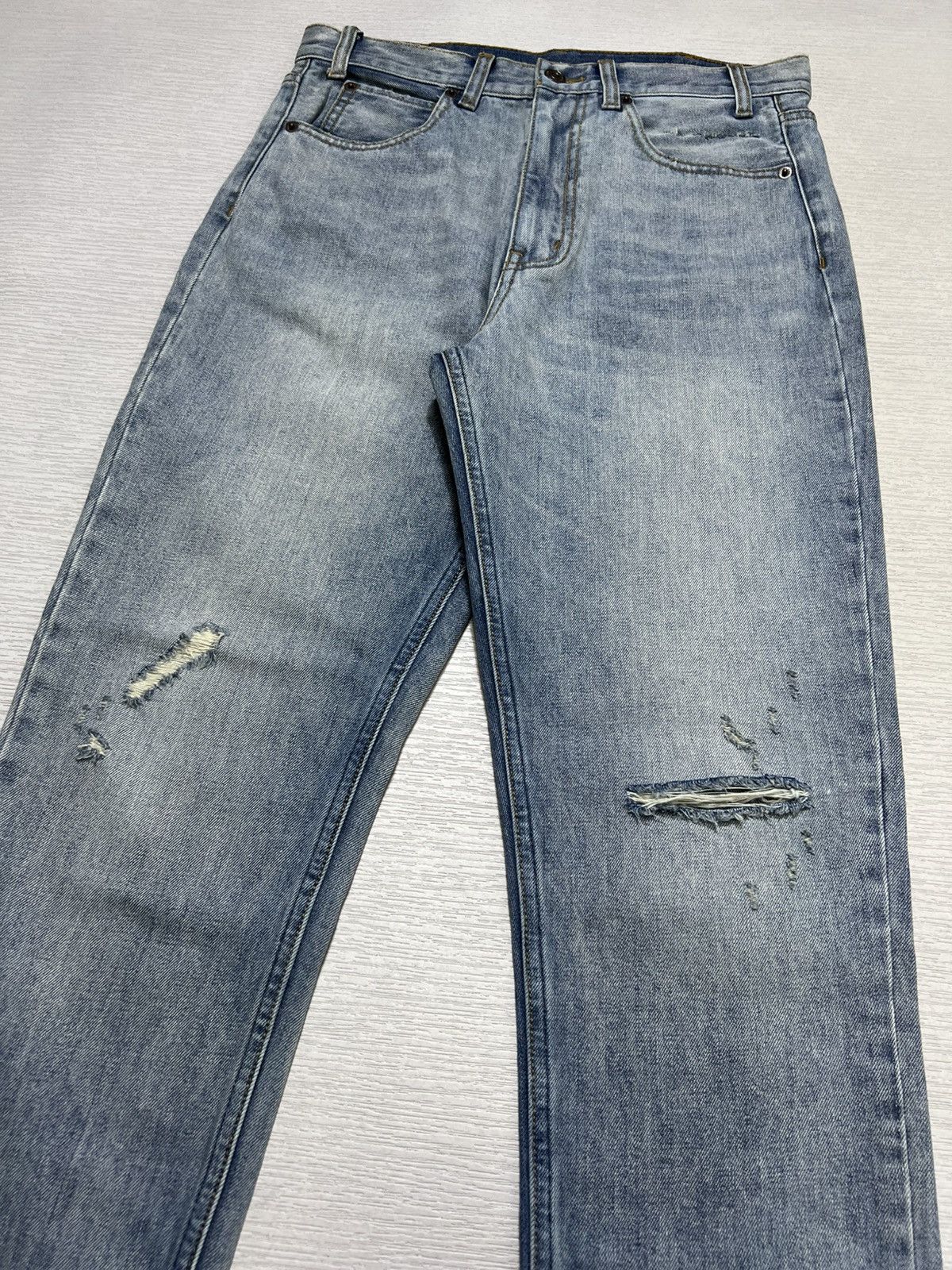 Celine Celine - Hedi Slimane - Raw Hem Distressed Denim Jeans Size US 28 / EU 44 - 5 Thumbnail