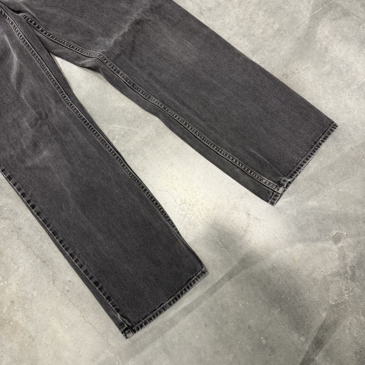 Tommy Hilfiger × Vintage Crazy Vintage Y2K Baggy Wide Leg Faded Black Tommy Jeans Size US 33 - 9 Thumbnail