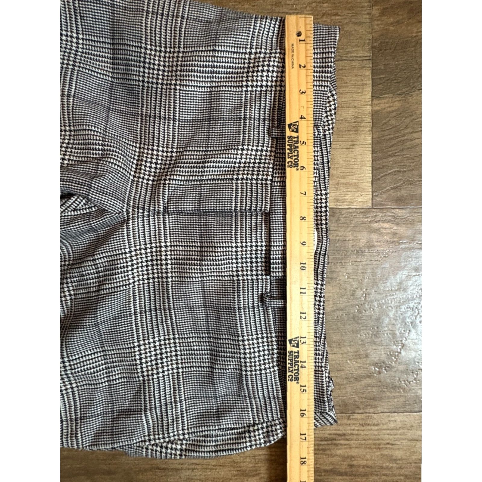Ann Taylor Loft Wool Pants Womens Size 6 Wool Blend Check Ankle Front Zip Button Multicolor Polyester Wool Ann Taylor Regular Womens Pants Size 28" / US 6 / IT 42 - 3 Thumbnail
