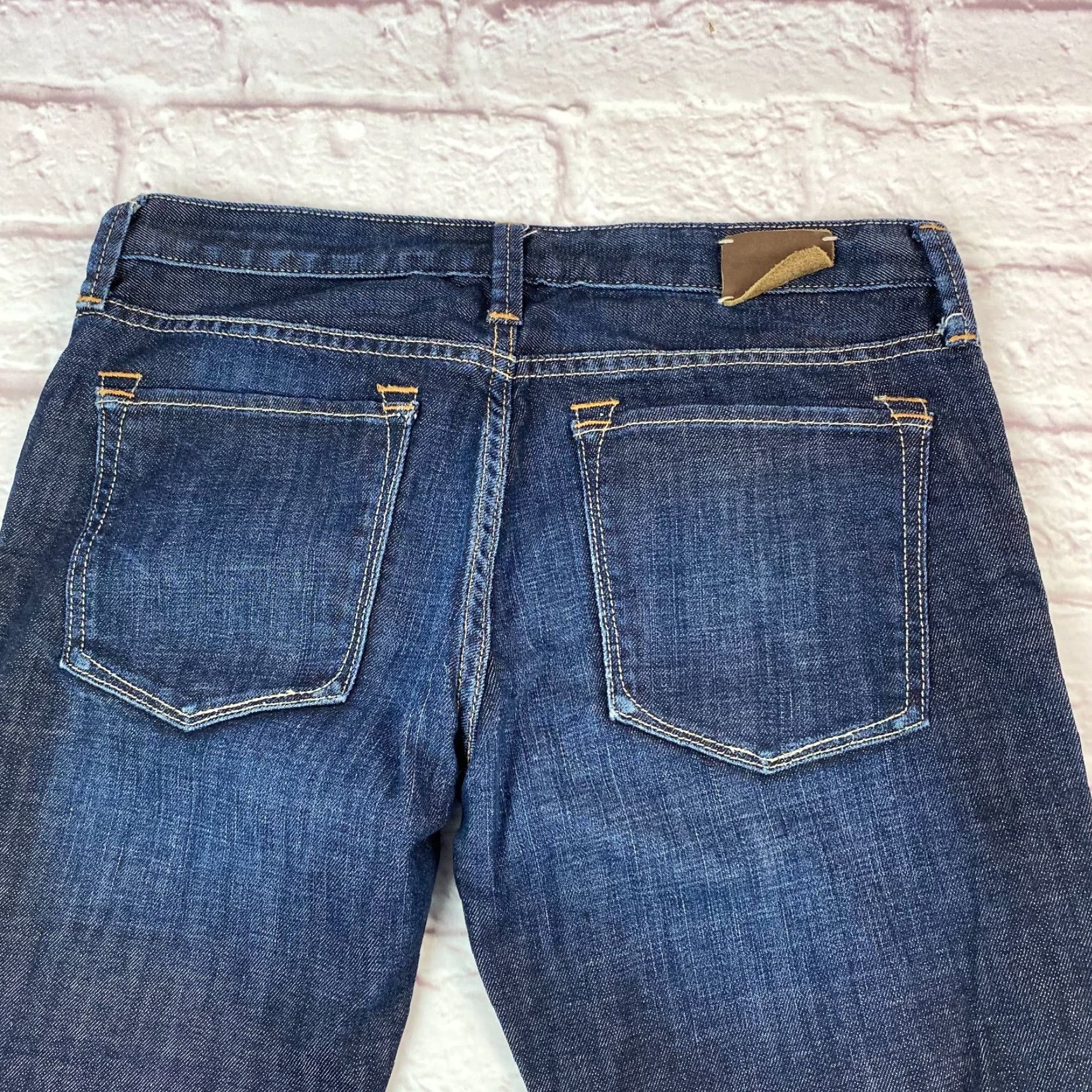 Banana Republic VINTAGE Banana Republic Straight Leg Jeans Womens 26P Low Rise Dark Wash Blue Denim Jeans? Size 26" / US 2 / IT 38 - 5 Thumbnail