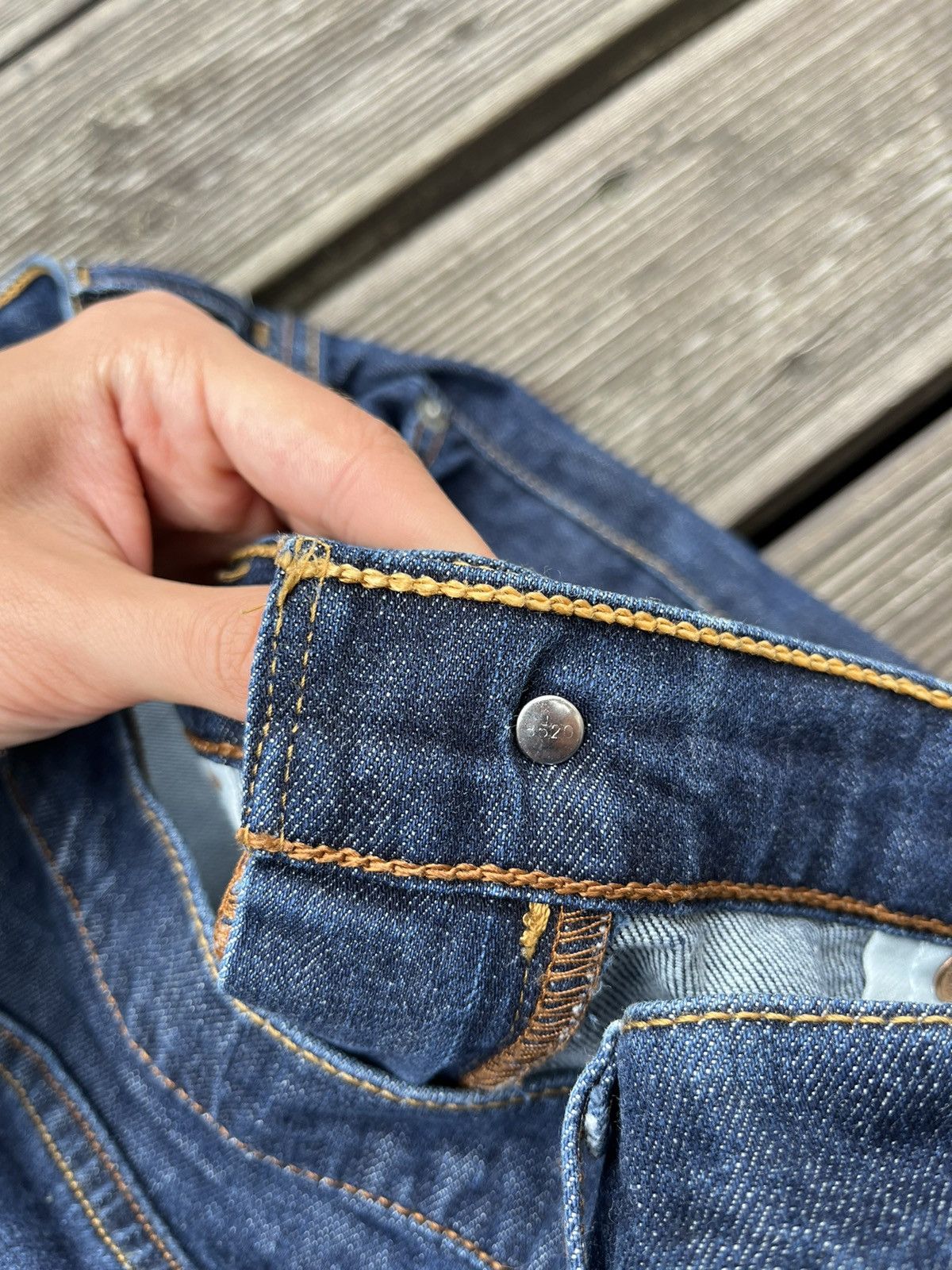 Levi's × Vintage Vintage Beauty Levis Jeans Pants Tab Navy Blue Size US 34 / EU 50 - 11 Thumbnail
