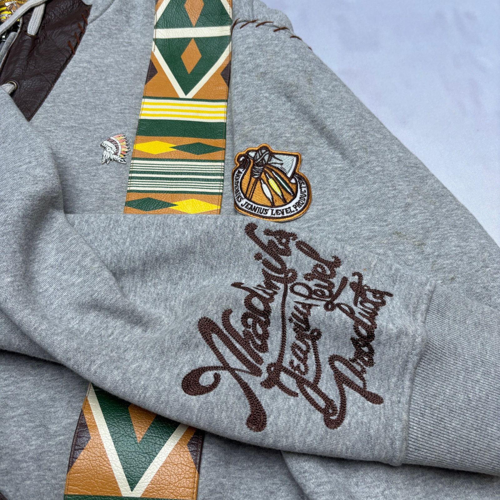 Akademiks × Vintage VTG Y2K Akademiks Native Warriors Tribal Full Zip Hoodie XL Size US XL / EU 56 / 4 - 5 Thumbnail