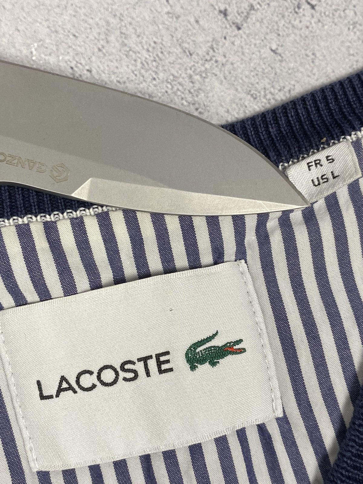 Lacoste Lacoste V Neck Sweater Knitted Jumper y2k size L Size US L / EU 52-54 / 3 - 5 Thumbnail