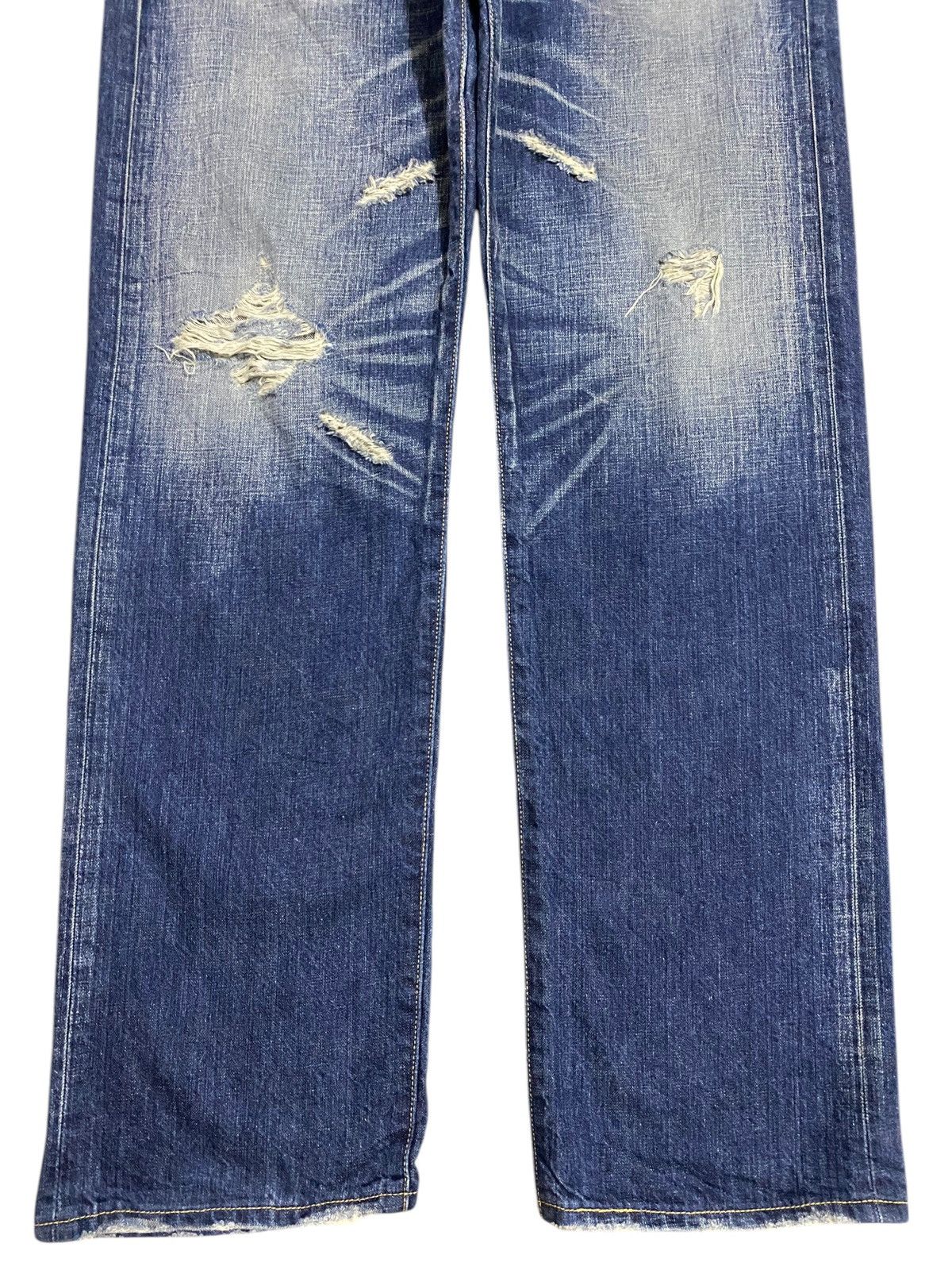 Levi's Vintage Clothing Vintage Levis501 Y2K Faded Distressed Style Loose Jeans Size US 35 - 5 Thumbnail