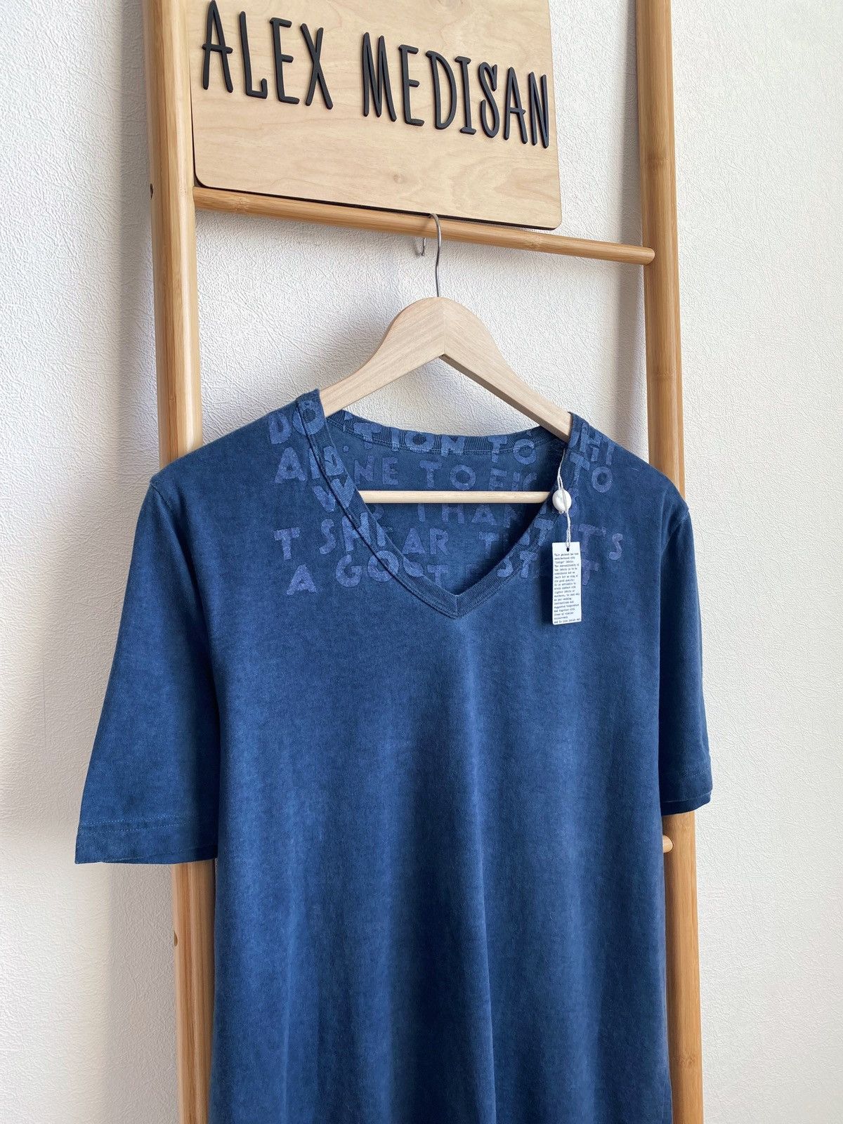 Maison Margiela MAISON MARTIN MARGIELA AIDS garment dyed v- neck t-shirt Size US M / EU 48-50 / 2 - 6 Thumbnail