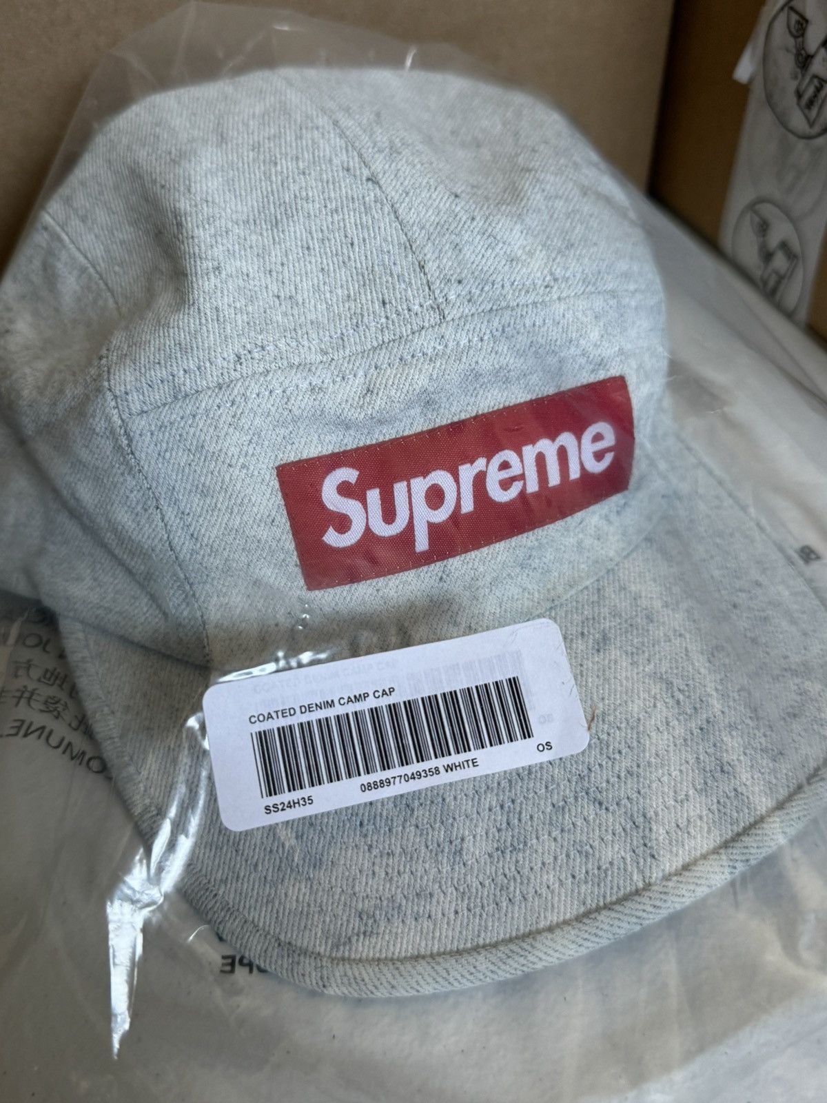 Supreme Coated Denim Camp Cap Size ONE SIZE - 8 Thumbnail