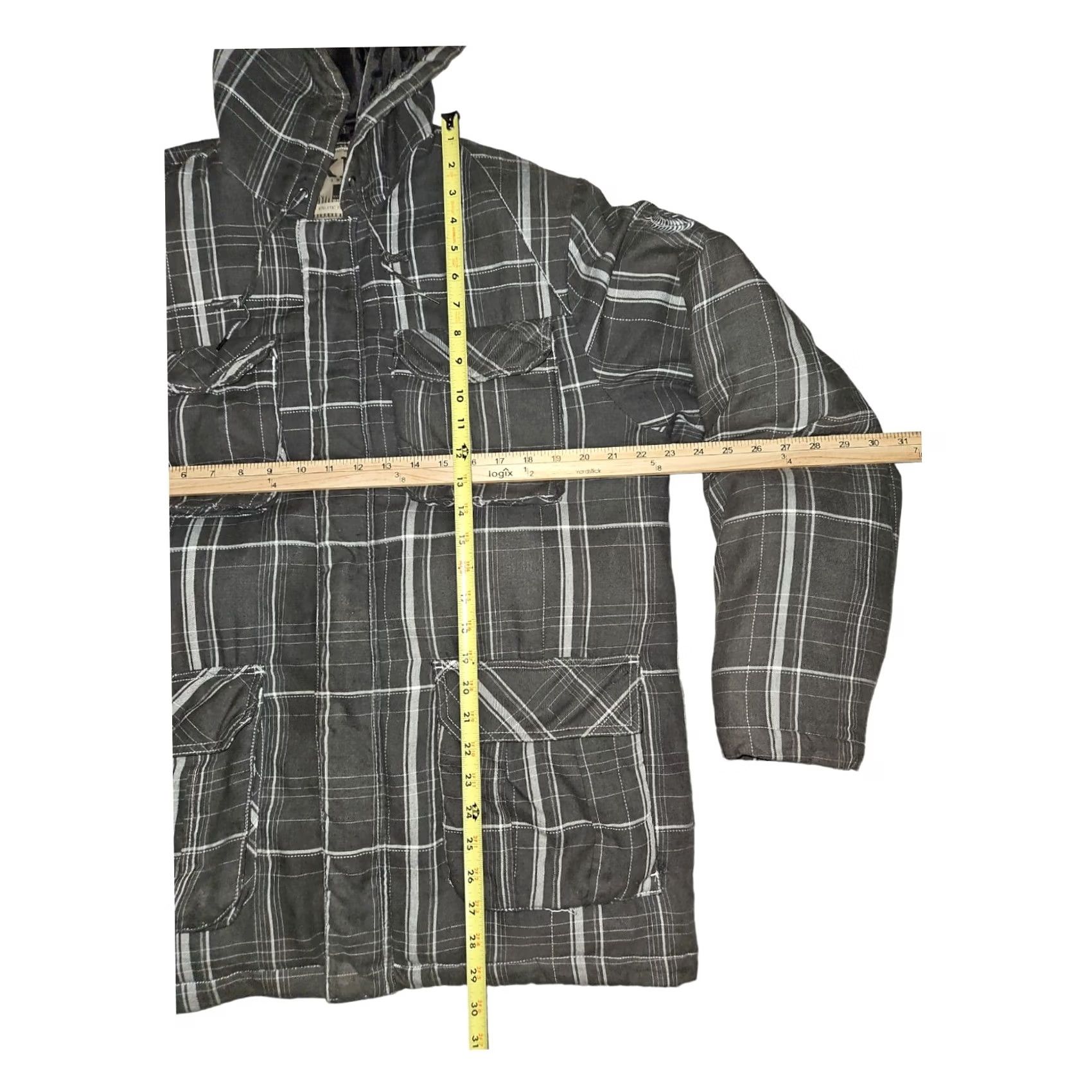 BKE BKE Coat Large Men's Plaid Heavy Hooded Drawstring Hipster Preppy Outdoors Coat Size US L / EU 52-54 / 3 - 3 Thumbnail