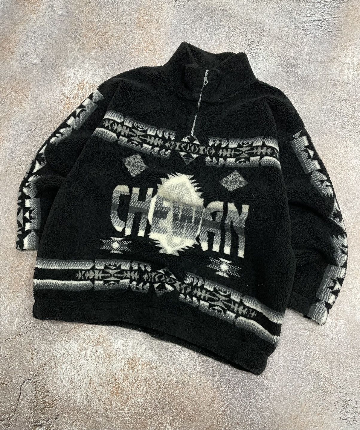 Japanese Brand Vintage Chewan Teddy Fleece Black Sweater Size US L / EU 52-54 / 3 - 2 Thumbnail