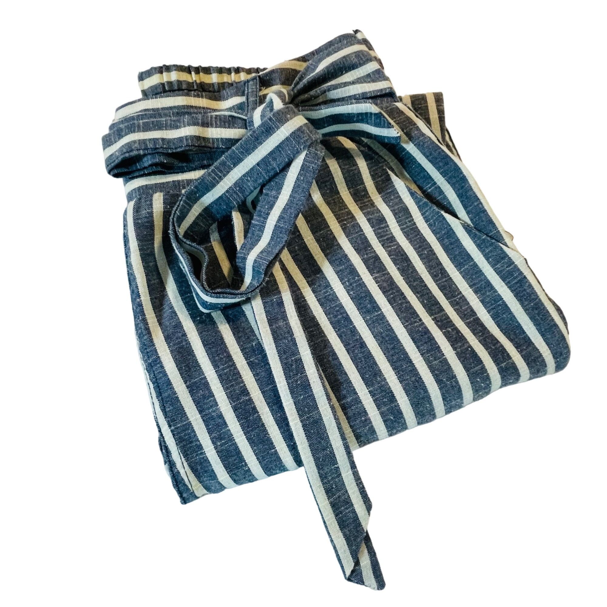 Other Lydelle Women's Striped High-Waisted Pants Small Blue & Whit Size 26" / US 2 / IT 38 - 3 Thumbnail