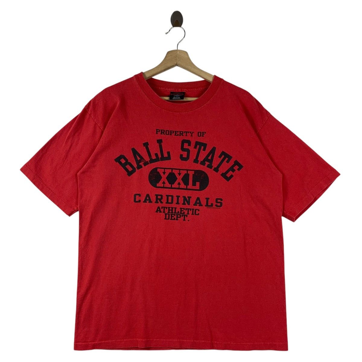 Japanese Brand × Vintage Vintage PROPERTY OF BALL STATE Cardinal spellout tee Size US L / EU 52-54 / 3 - 1 Thumbnail