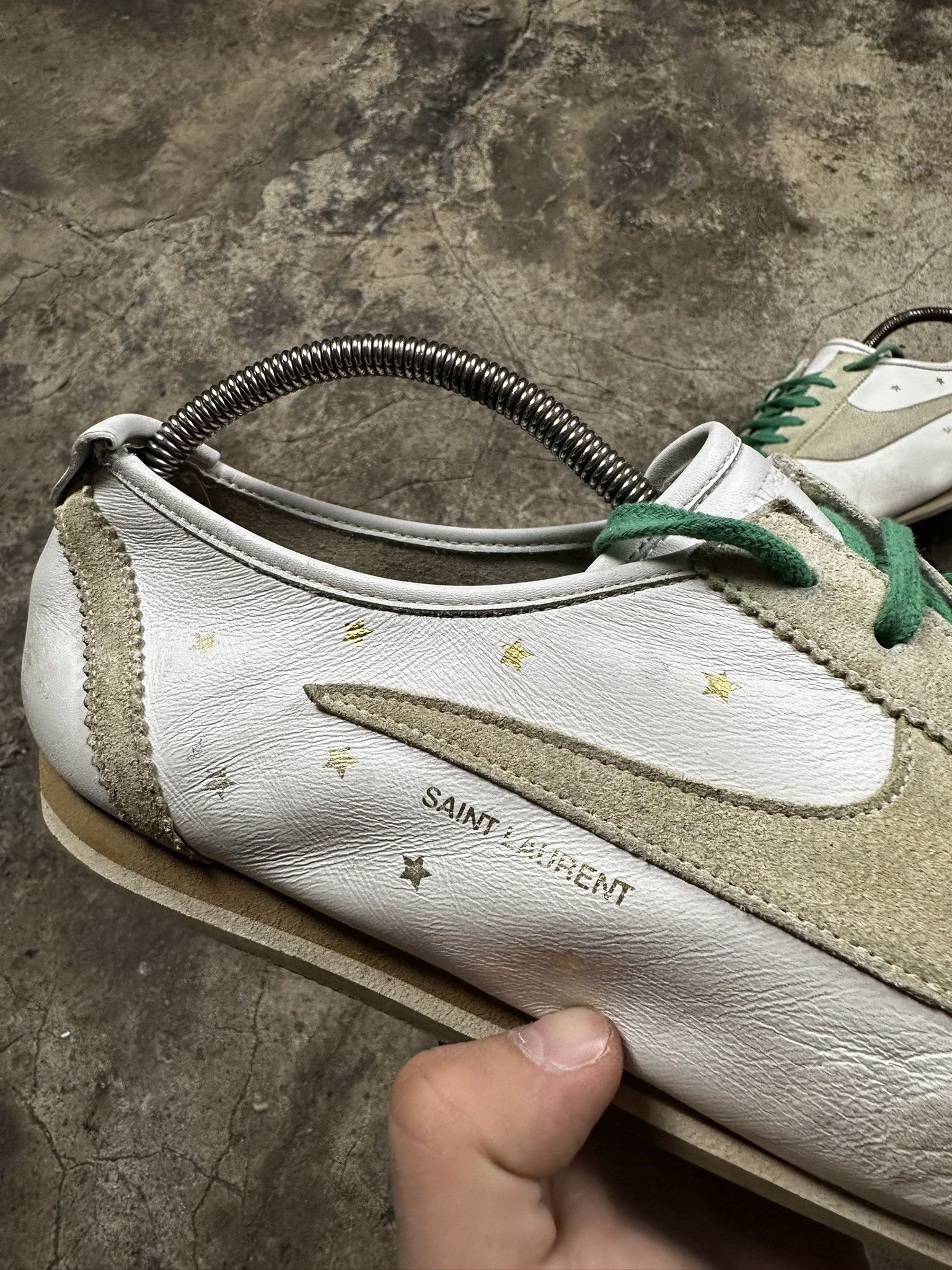Saint Laurent Paris Rare Saint Laurent Paris Jay Stars Leather Low Sneakers Size US 12 / EU 45 - 3 Thumbnail