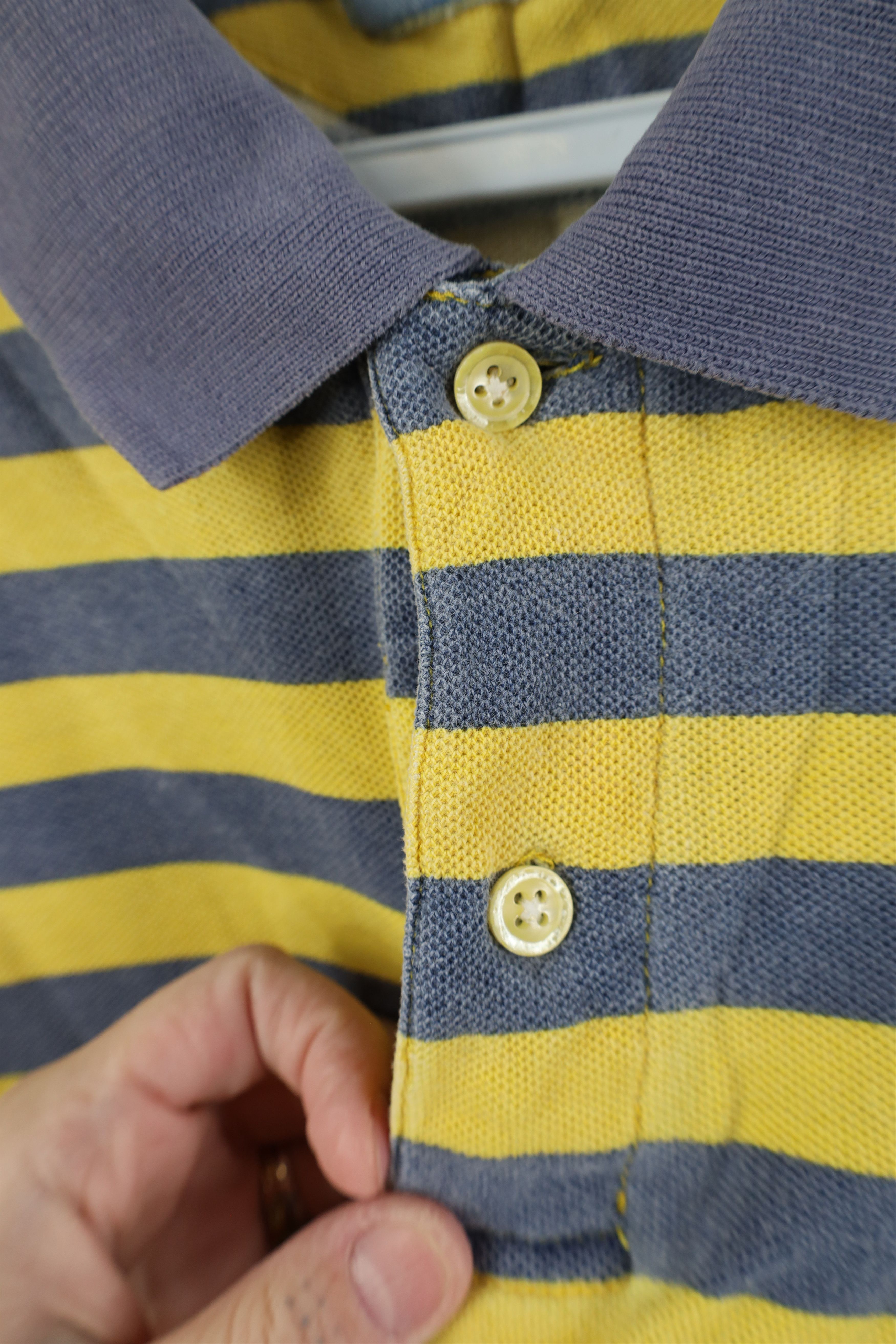 Vintage Vintage 90s Streetwear Weathered Stonewash Striped Golf Polo Size US M / EU 48-50 / 2 - 7 Thumbnail