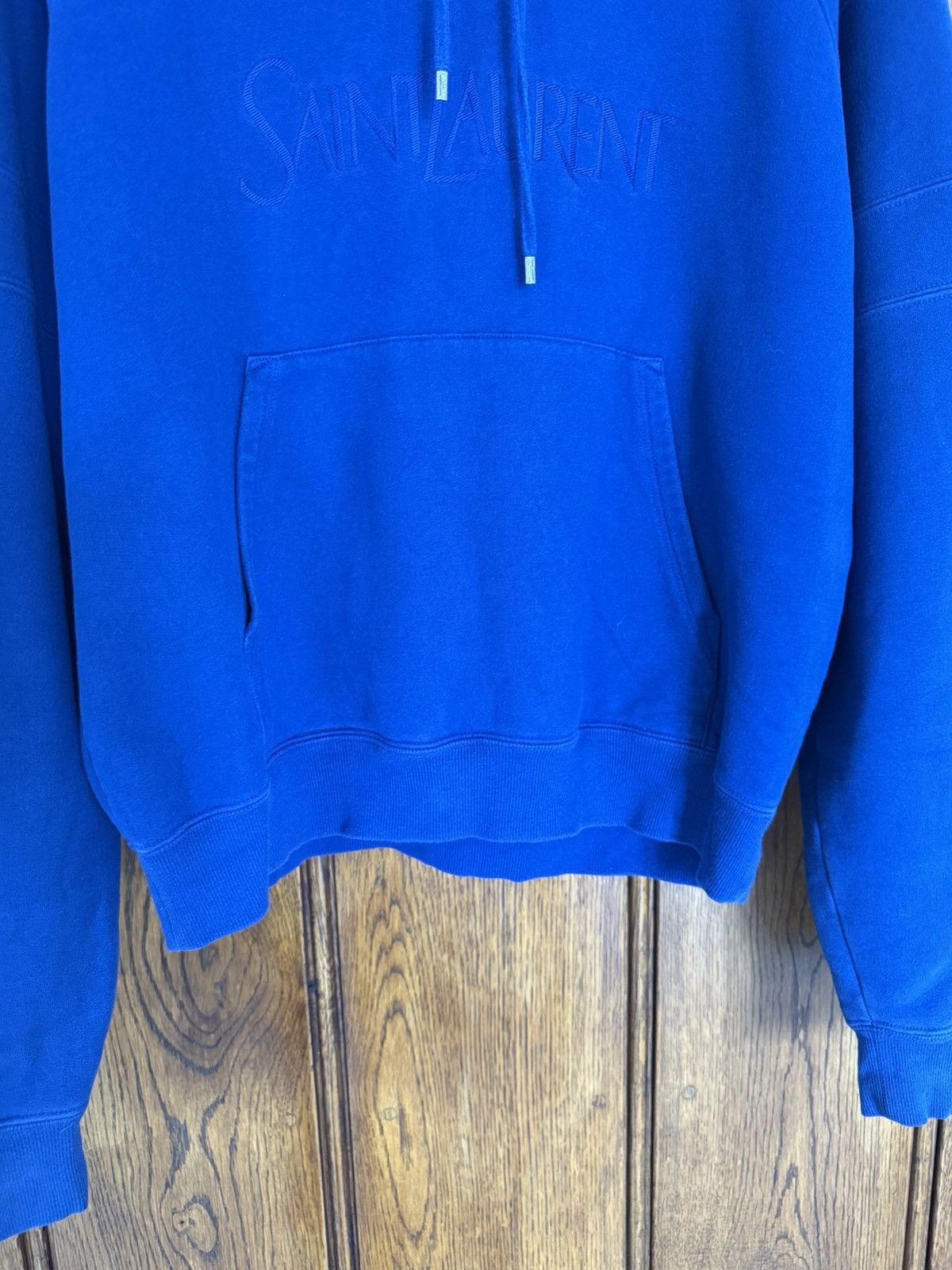 Saint Laurent Paris $1.5k FW23 Saint Laurent logo blue hoodie Grail L Size US L / EU 52-54 / 3 - 17 Thumbnail