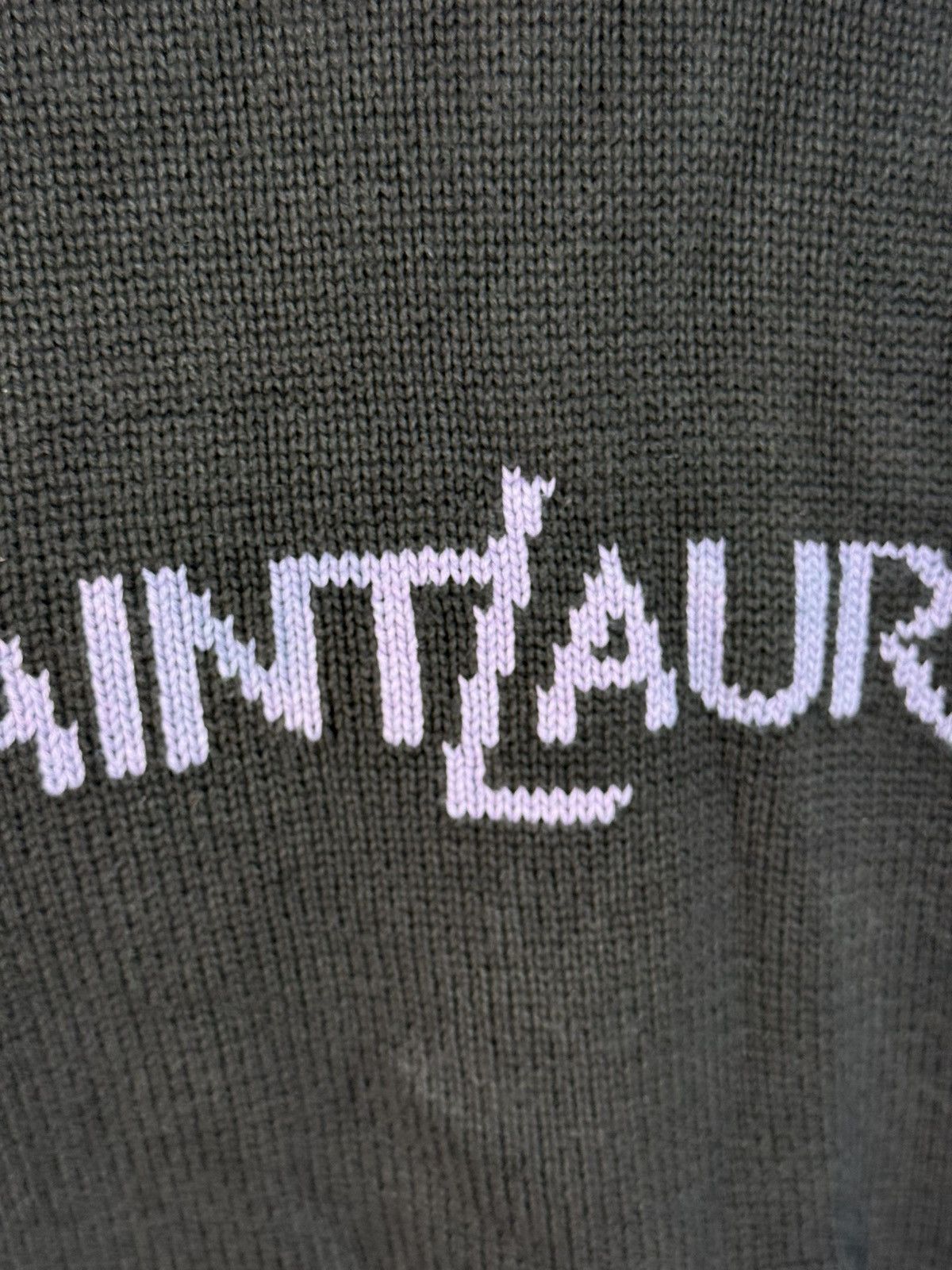 Yves Saint Laurent Black YSL Sweater Knit Big Logo Turtleneck YSL Sweatshirt Size US L / EU 52-54 / 3 - 8 Thumbnail