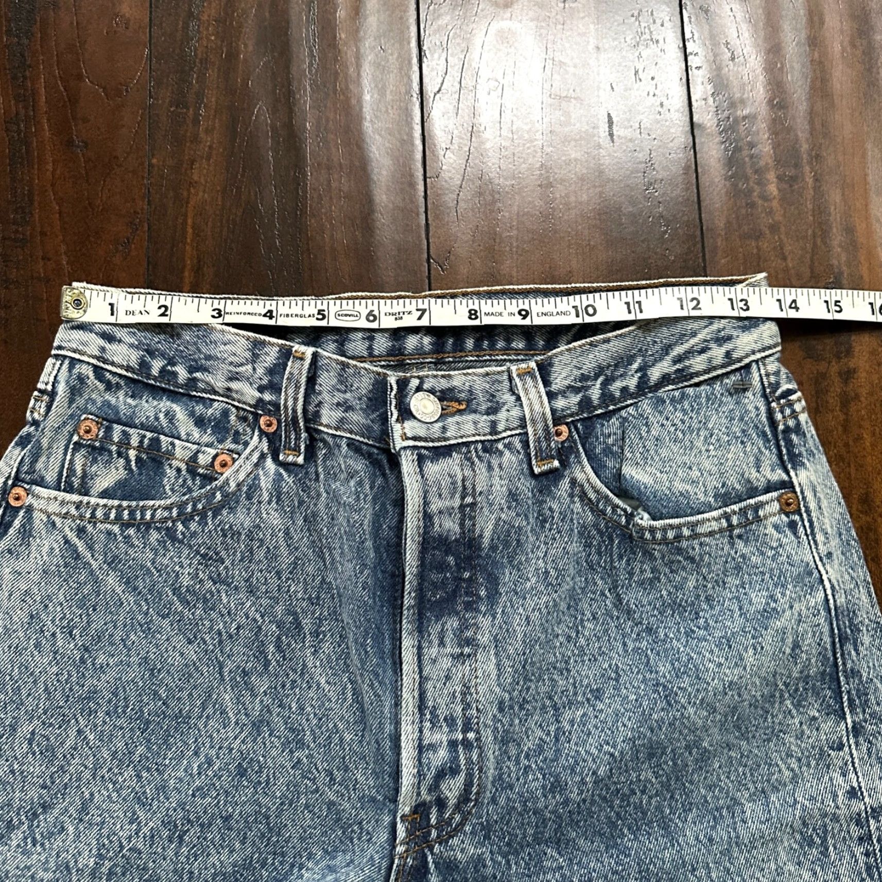 Levi's VTG Levi's 501 Jeans Button Fly 30x36 USA Tag 90s Straight Blue Denim Mens Jeans Size US 30 / EU 46 - 6 Thumbnail
