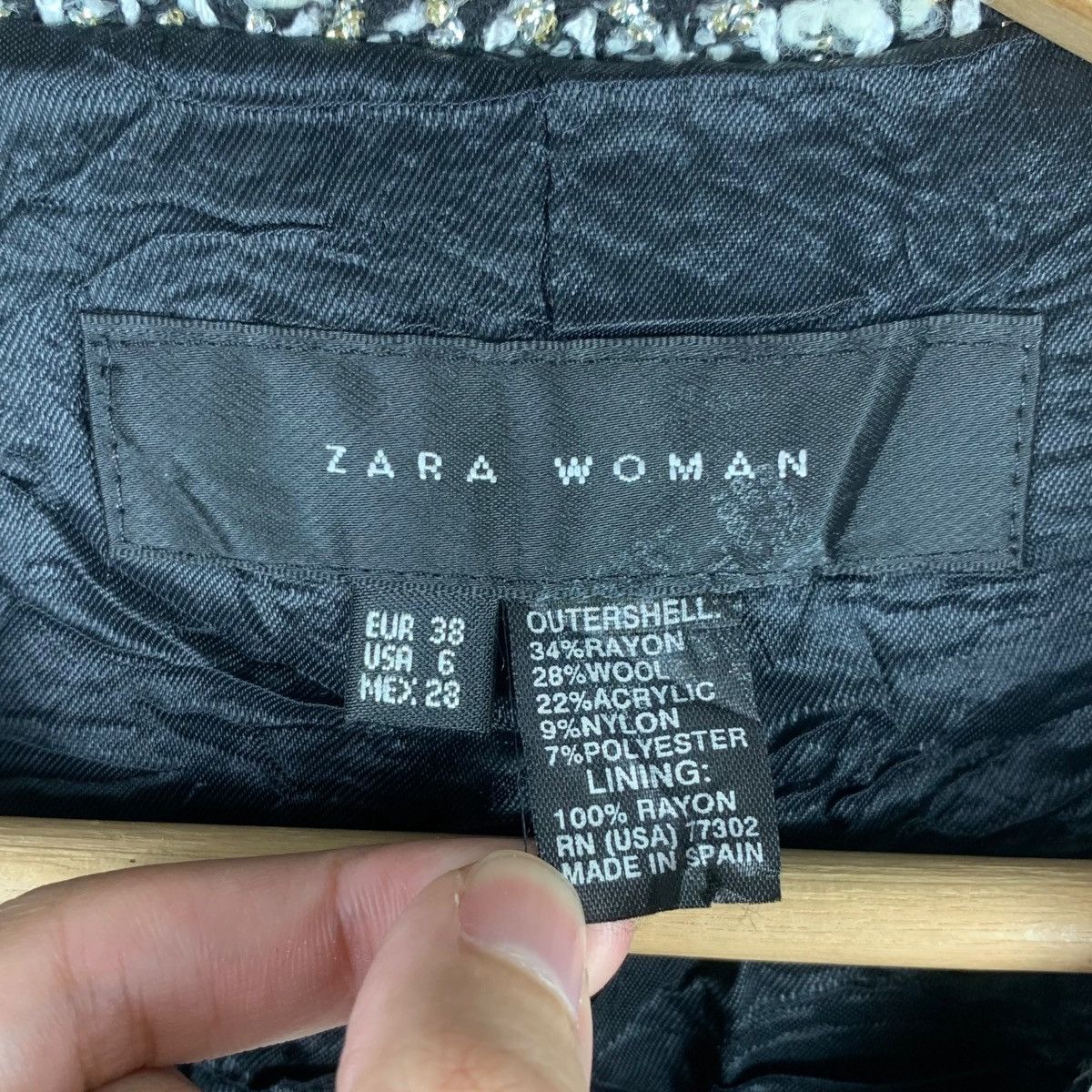 Zara ZARA WOMAN Tweed Peacoat Double Breasted Jacket Textured Size S / US 4 / IT 40 - 5 Thumbnail