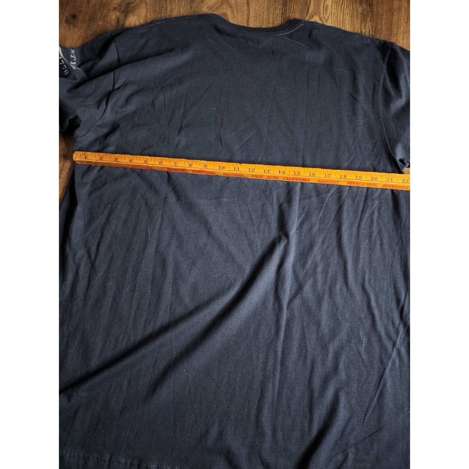 Vintage Grunt Style Blue Stripe LEO Thin Blue Line Police T-Shirt Men's 2XL Size US XXL / EU 58 / 5 - 3 Thumbnail