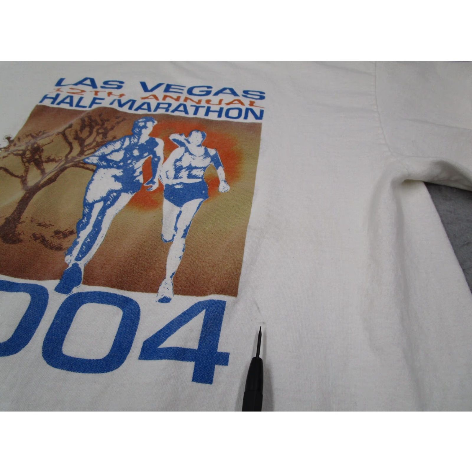 Vintage VINTAGE Waltco Las Vegas Marathon Shirt Men Large Cotton Long Sleeve Sports 2004 Size US L / EU 52-54 / 3 - 6 Thumbnail